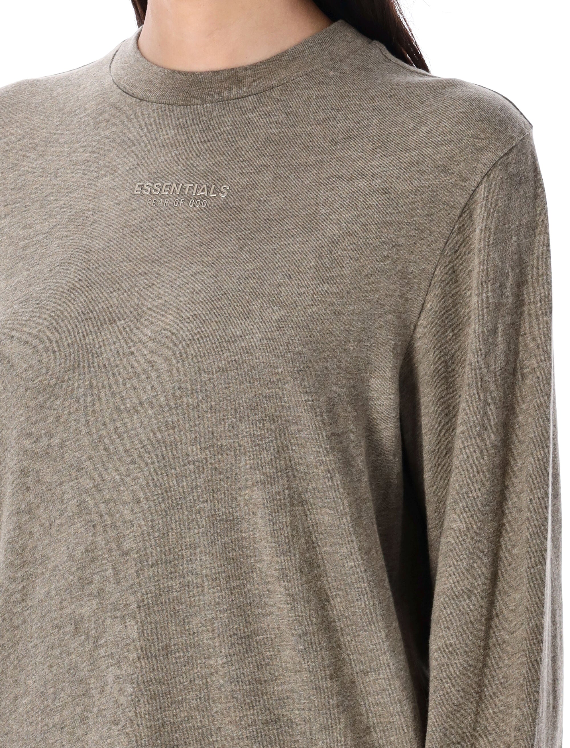 FEAR OF GOD ESSENTIALS Cotton-Blend Top for Women - Long Sleeve with Crew Neck