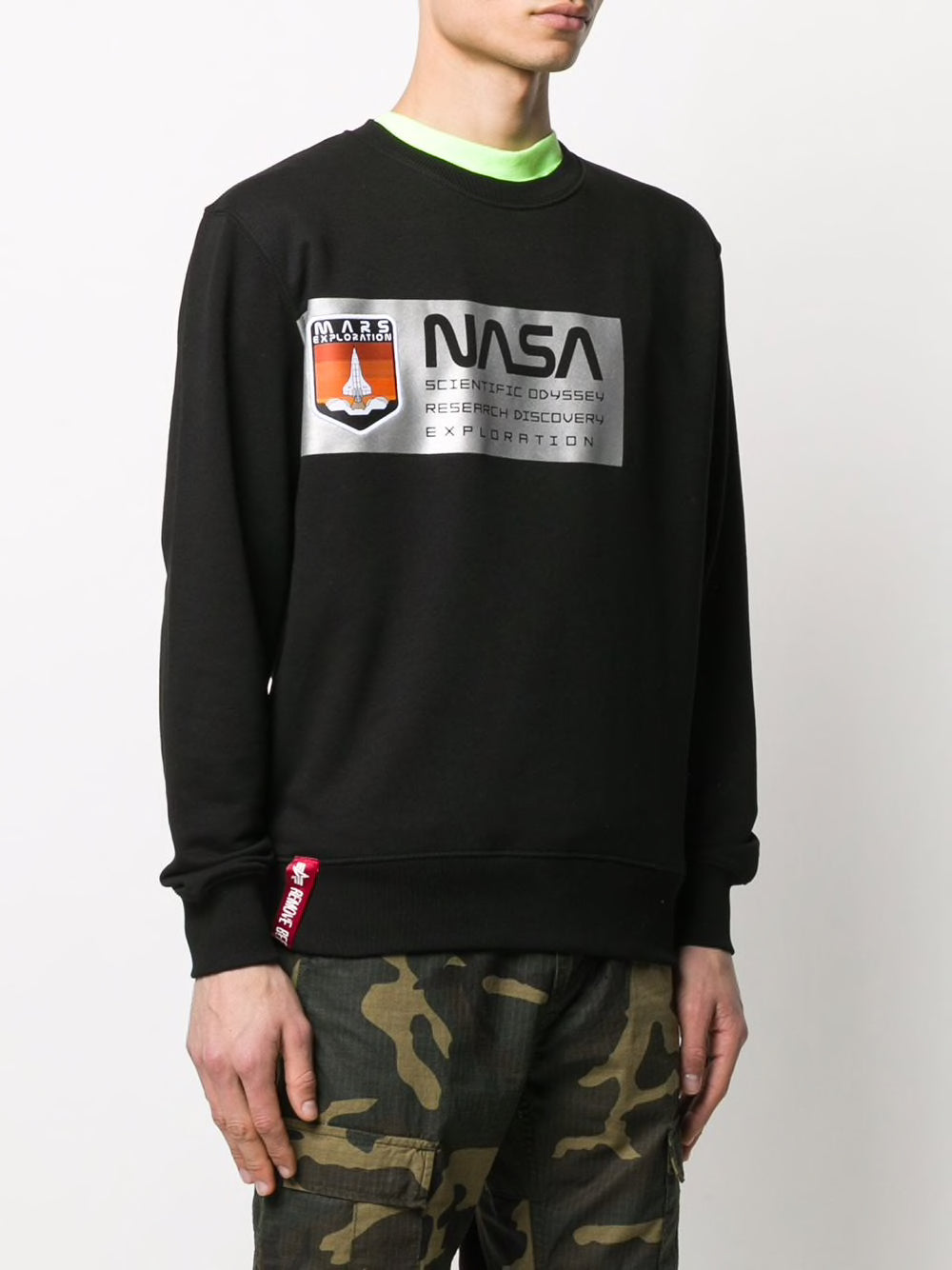 ALPHA INDUSTRIES Mars Reflective Sweatshirt - Crewneck Long Sleeve