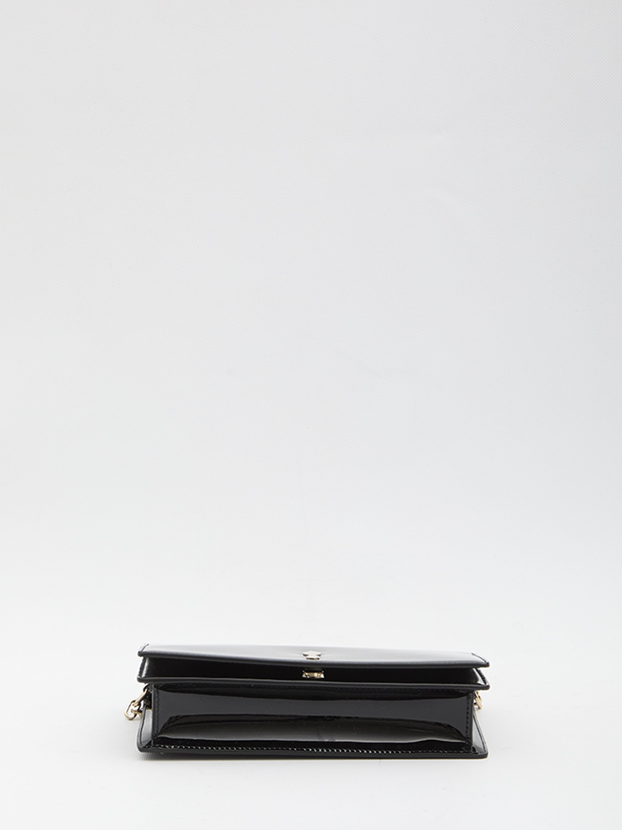CHRISTIAN LOUBOUTIN Mini Clutch with Removable Chain Strap and Red Lining (22x12x5 cm)