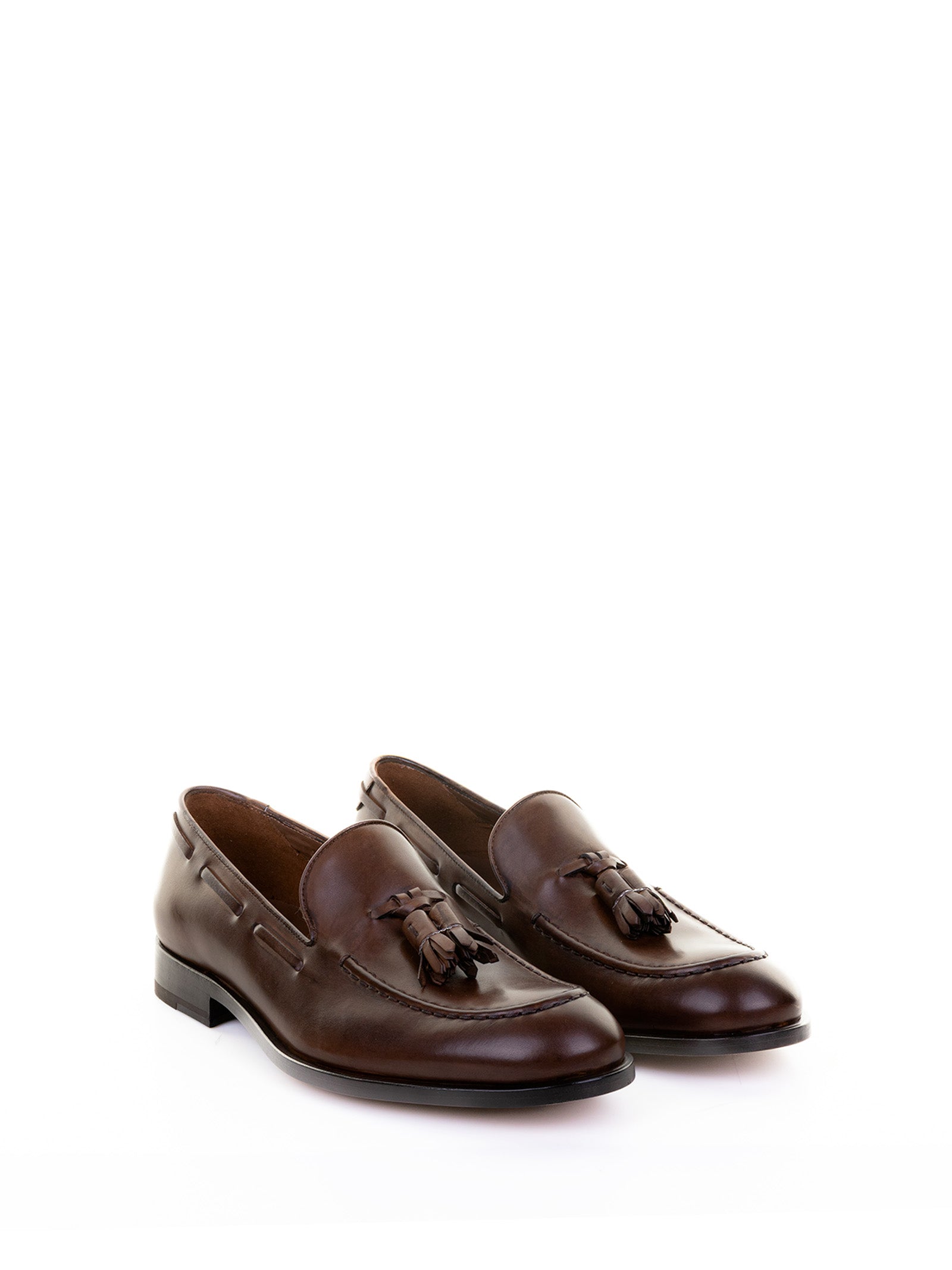 FRATELLI ROSSETTI Leather Moccasins with Tassels for Men