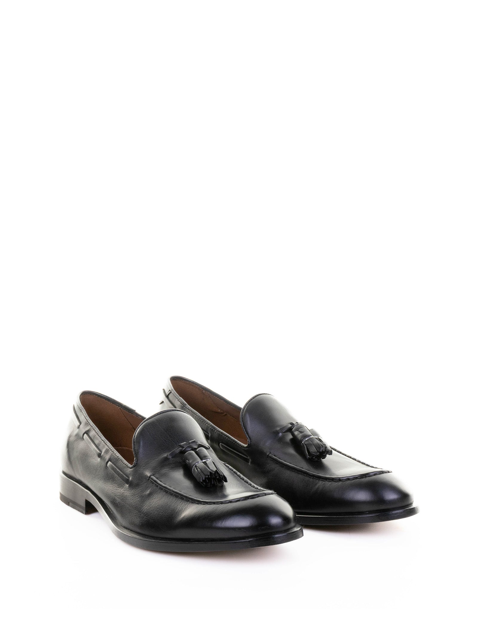 FRATELLI ROSSETTI Leather Moccasin with Tassels for Men