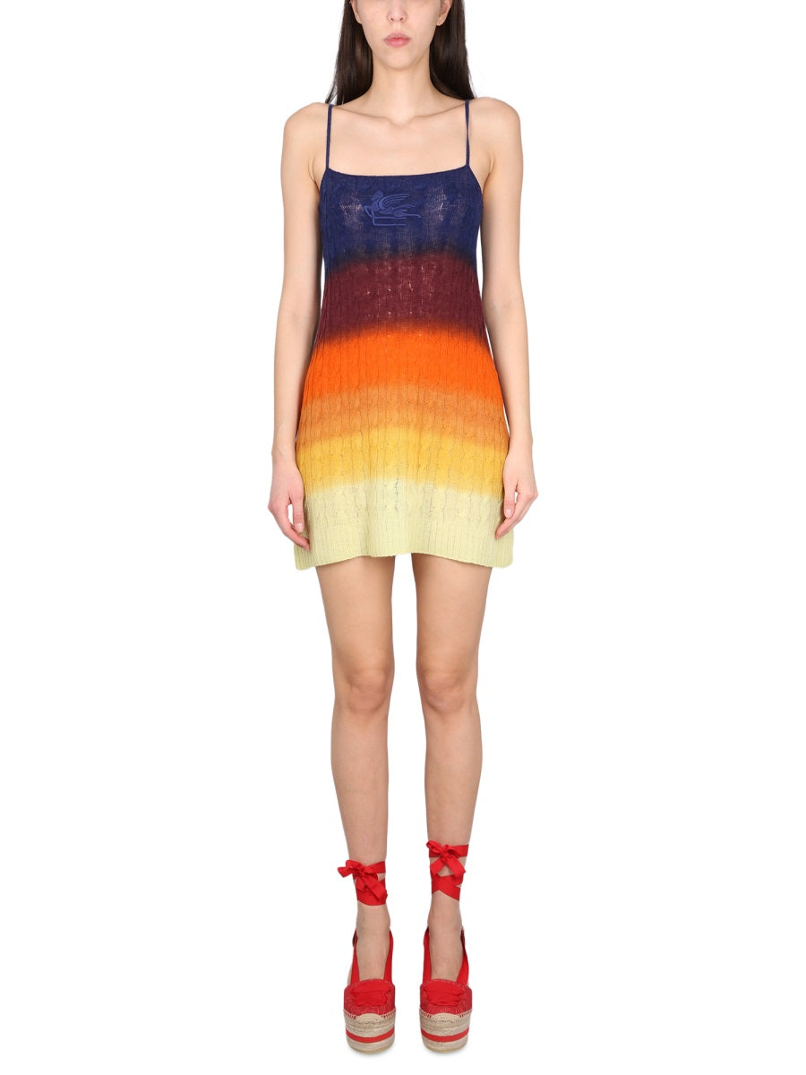 ETRO Chic Mini Dress with Thin Epaulettes