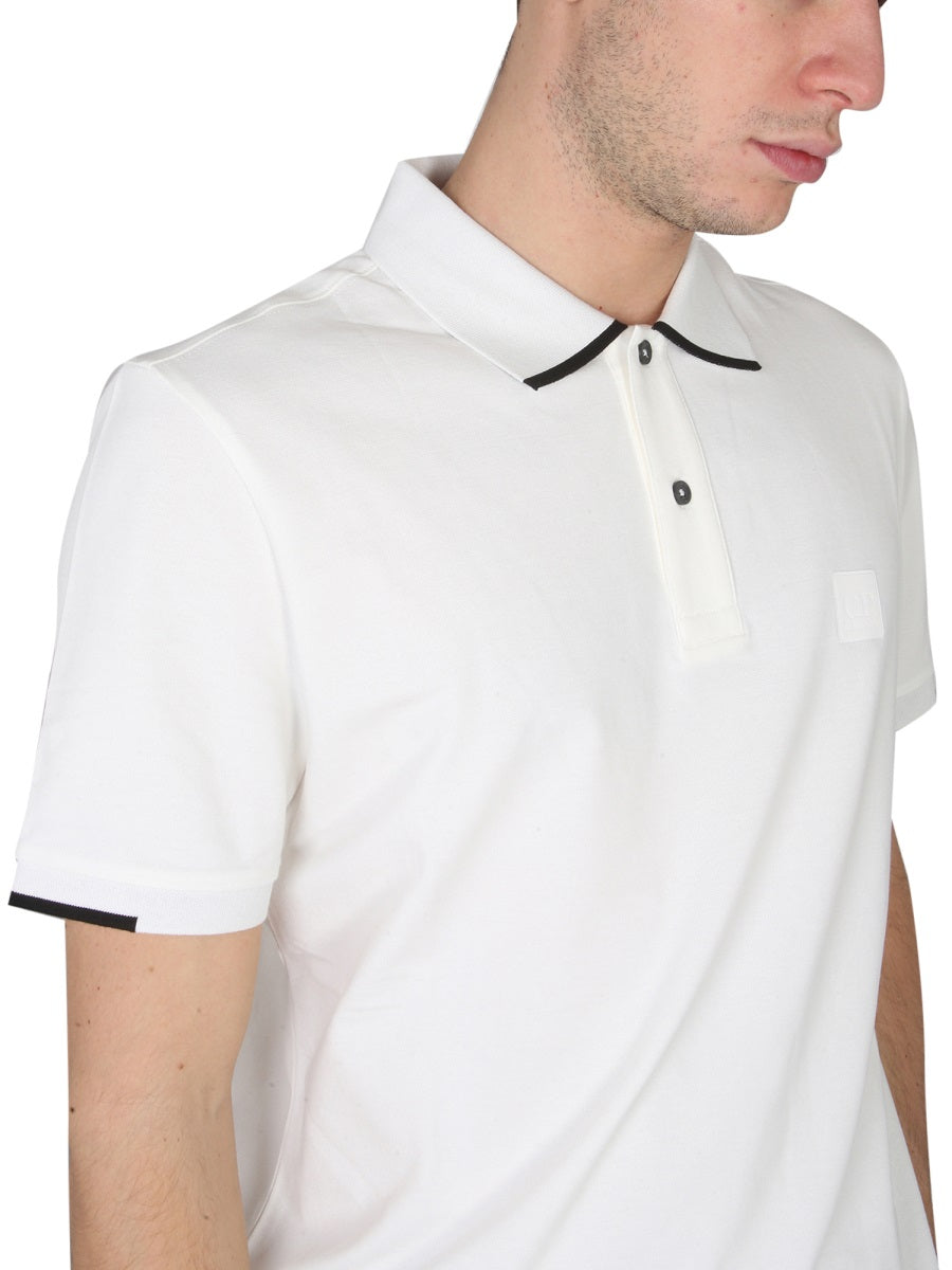C.P.COMPANY Classic Polo with Logo Patch for Men