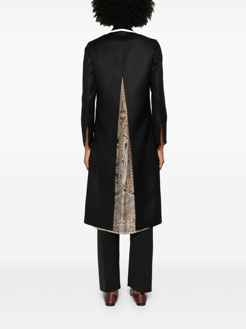 IBRIGU Vintage Foulard Style Contrast Back Raincoat for Women