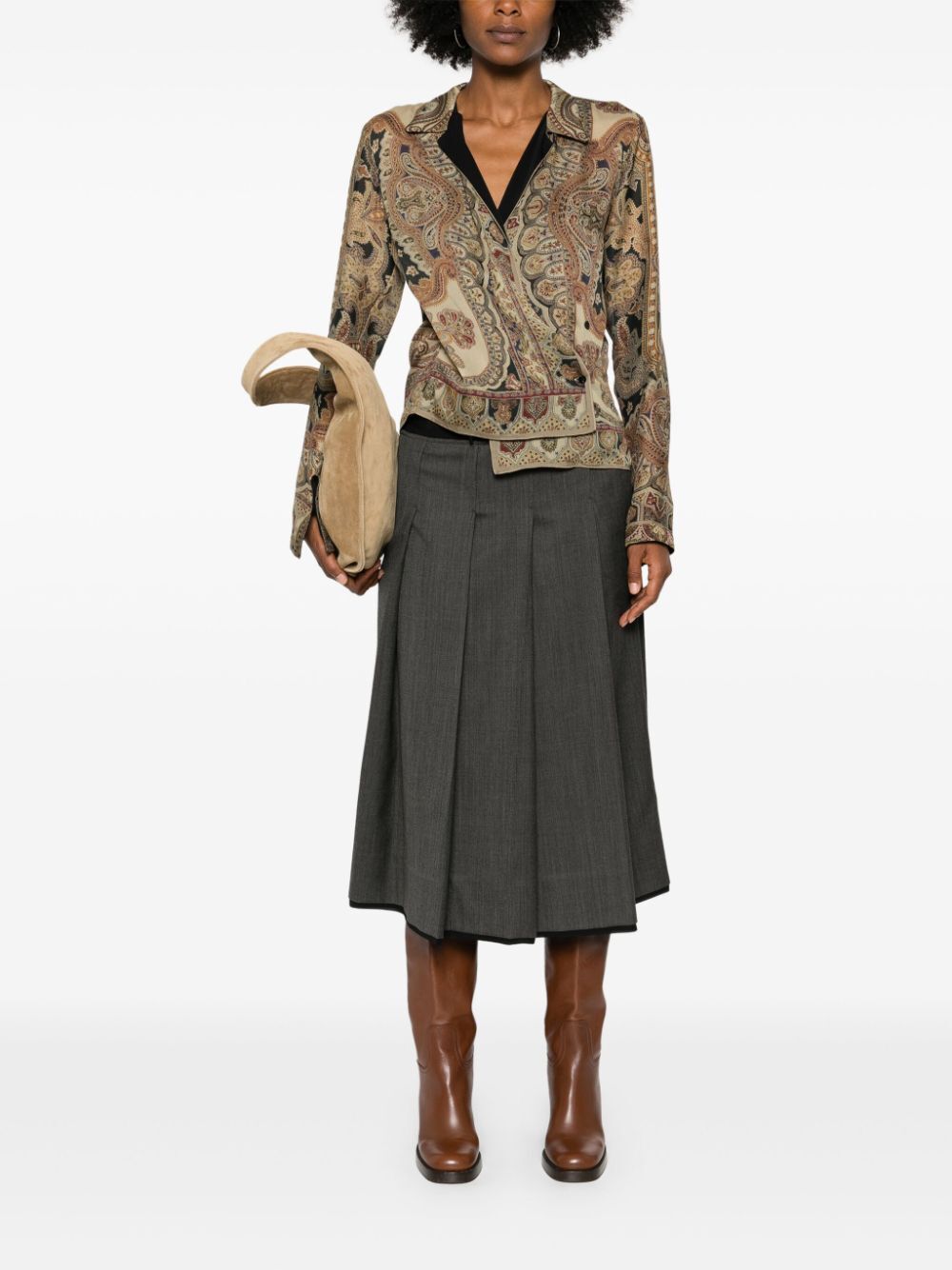 IBRIGU Boucle Loop Mini Wool Skirt