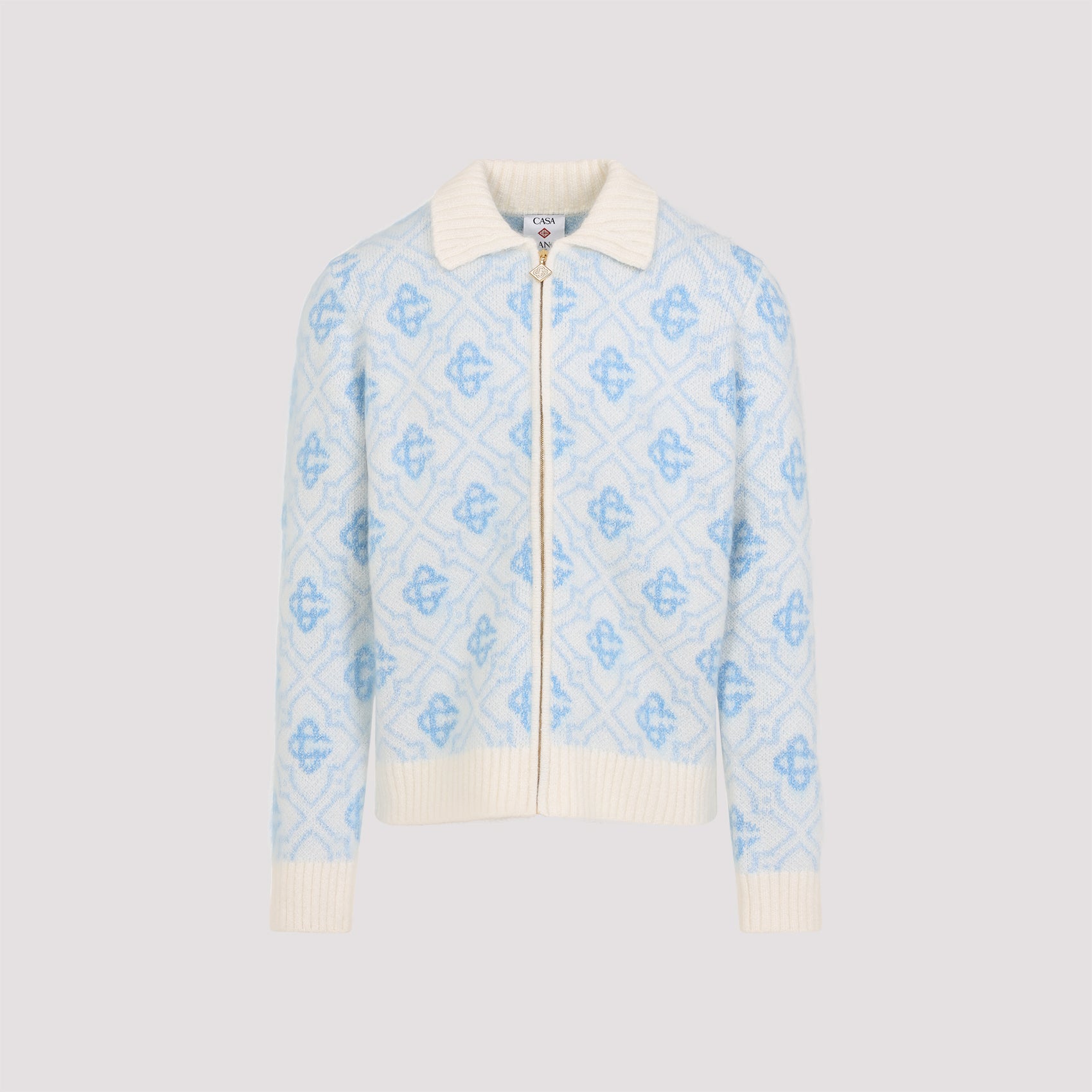CASABLANCA Monogram Zip Up Sweater