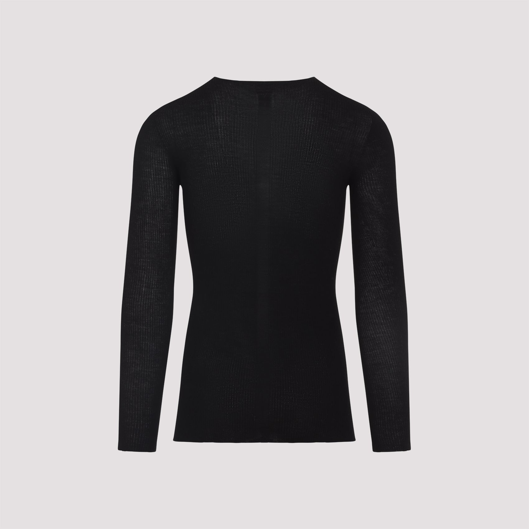 RICK OWENS Ribbed Round Neck Pullover for Men