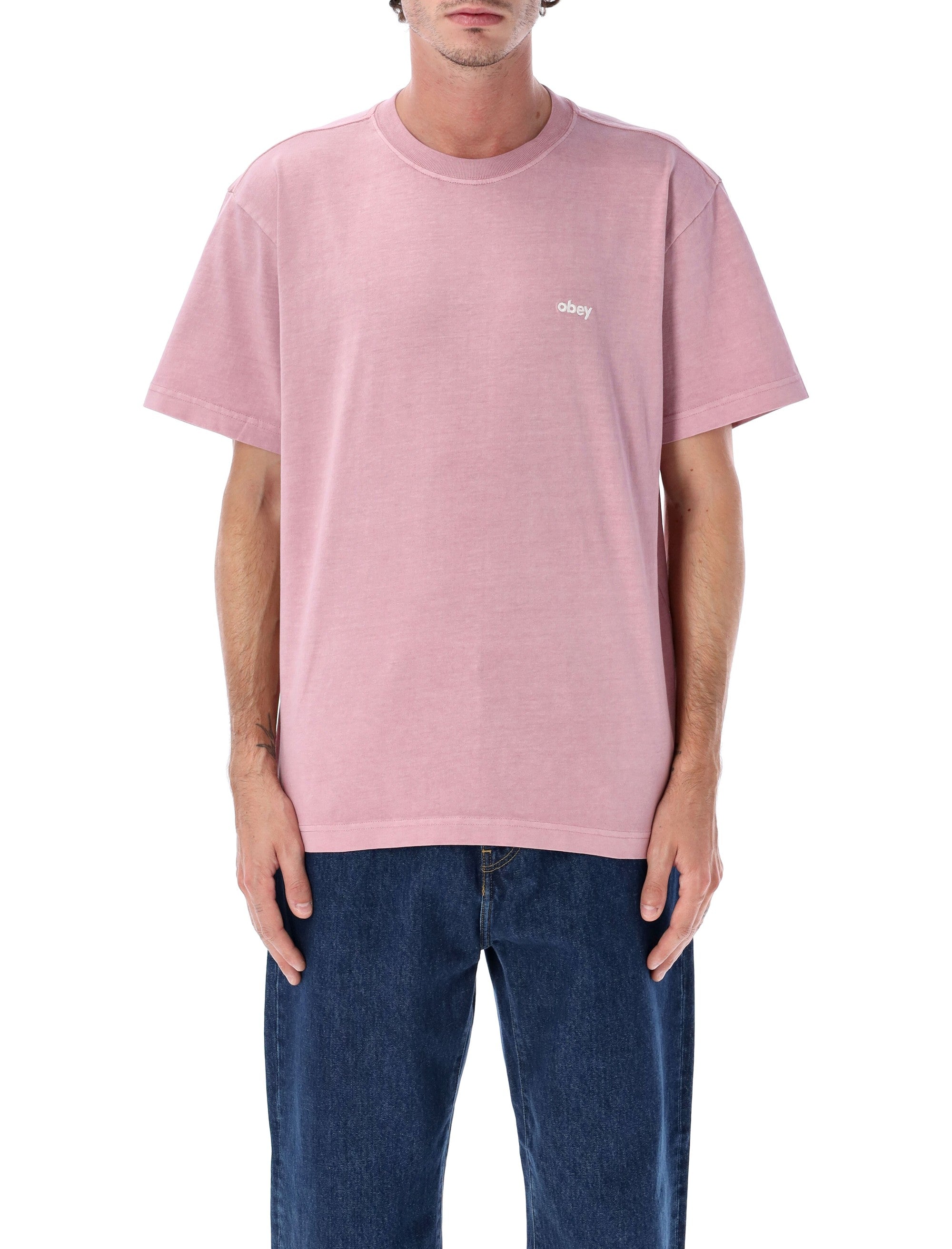 OBEY Lowercase Pigment Dyed Cotton T-Shirt - Size L