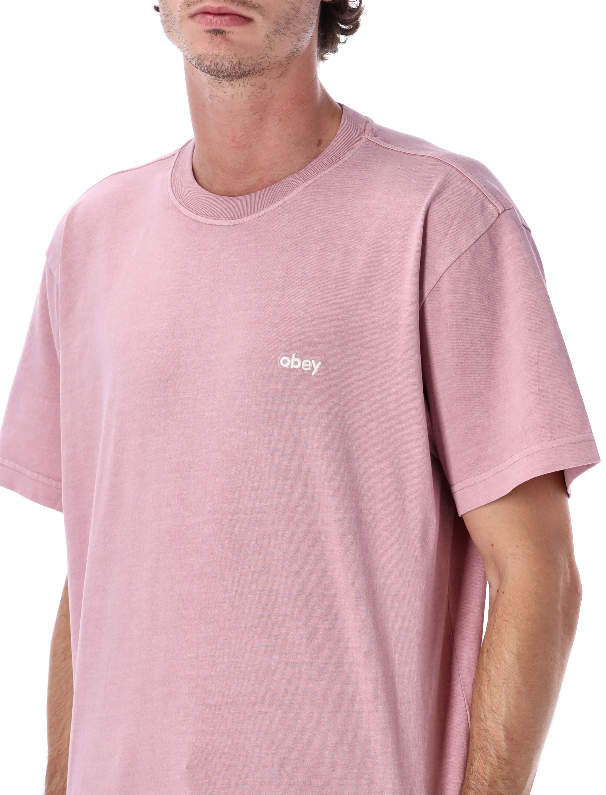 OBEY Lowercase Pigment Dyed Cotton T-Shirt - Size L