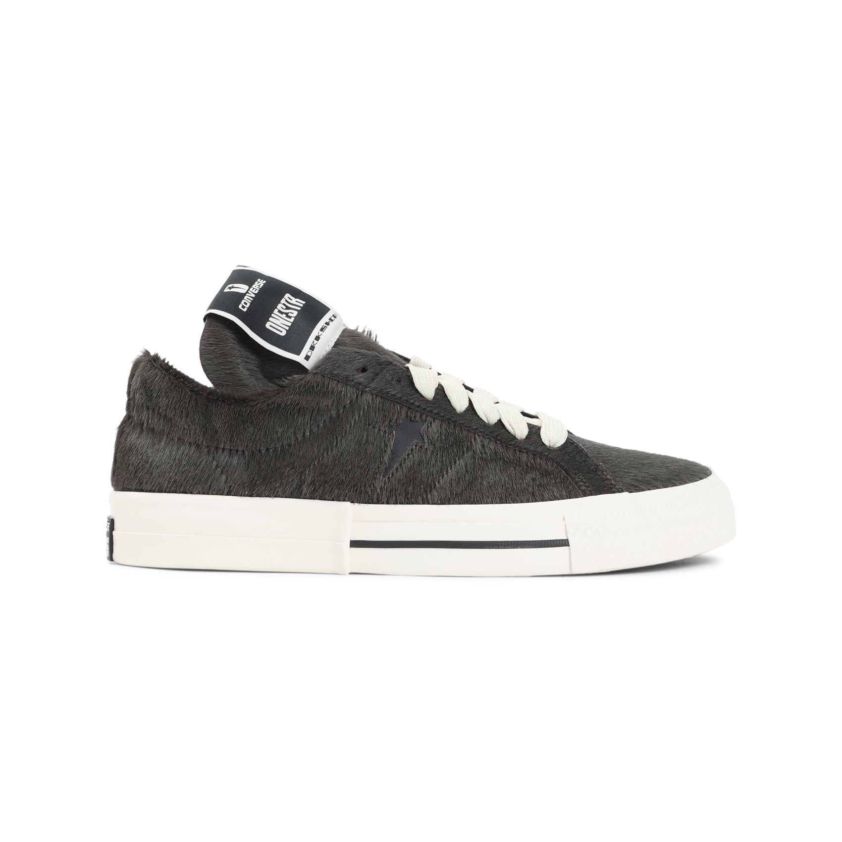 RICK OWENS DRKSHDW X CONVERSE Unique Cow Hair Leather Sneakers