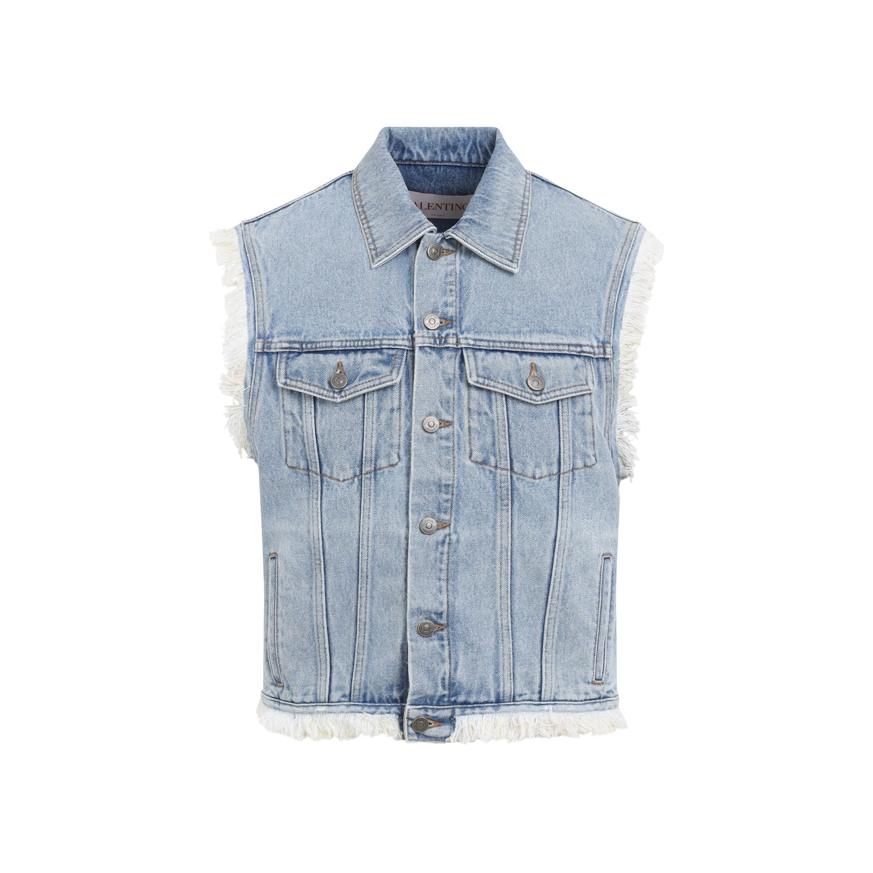 VALENTINO Denim Vest for Men - FW25 Collection