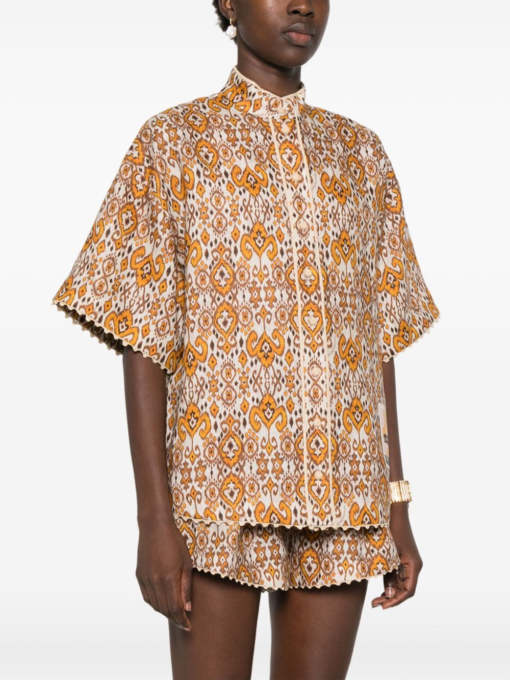 ZIMMERMANN Relaxed Mini Shirt