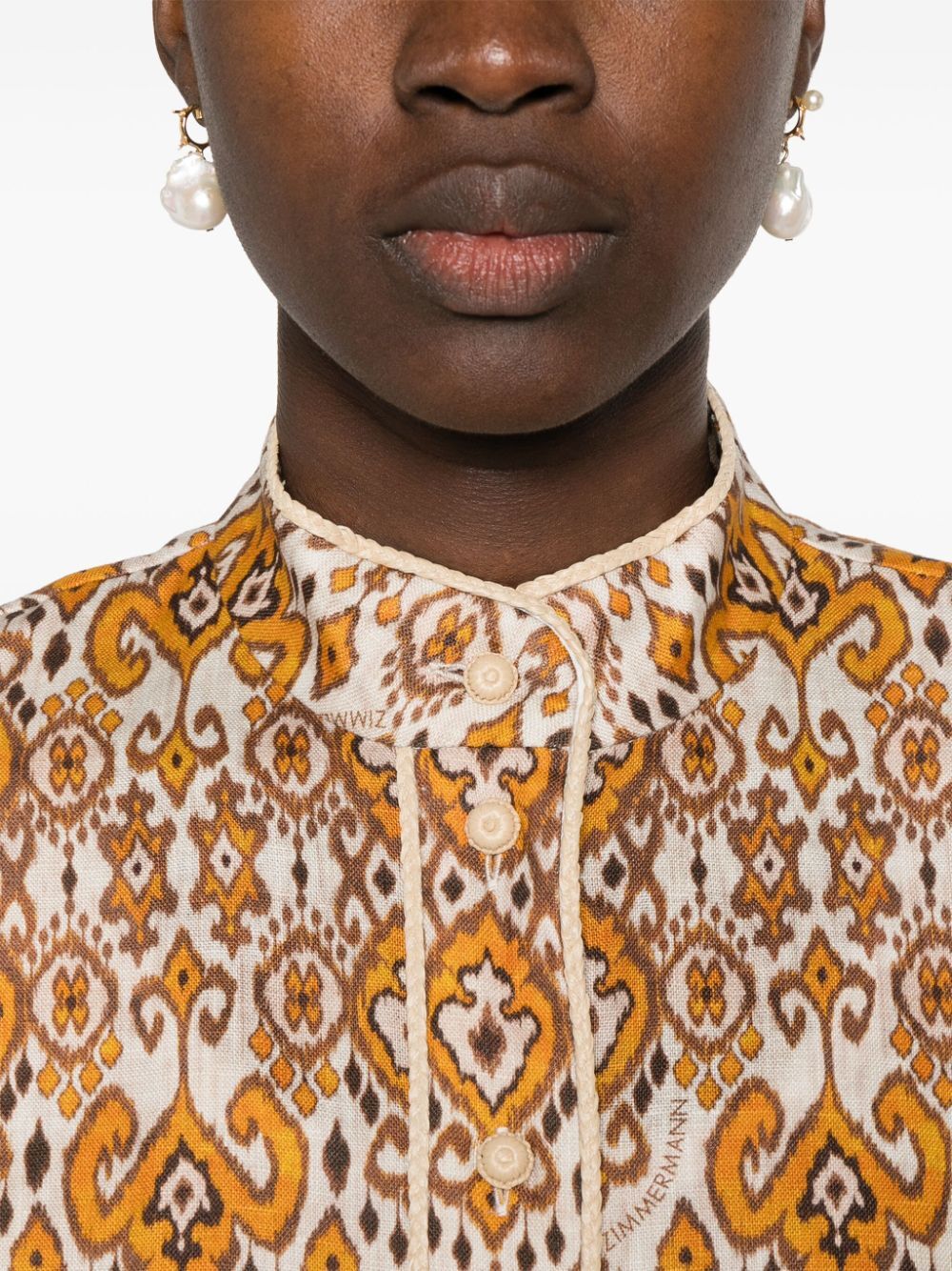 ZIMMERMANN Relaxed Mini Shirt