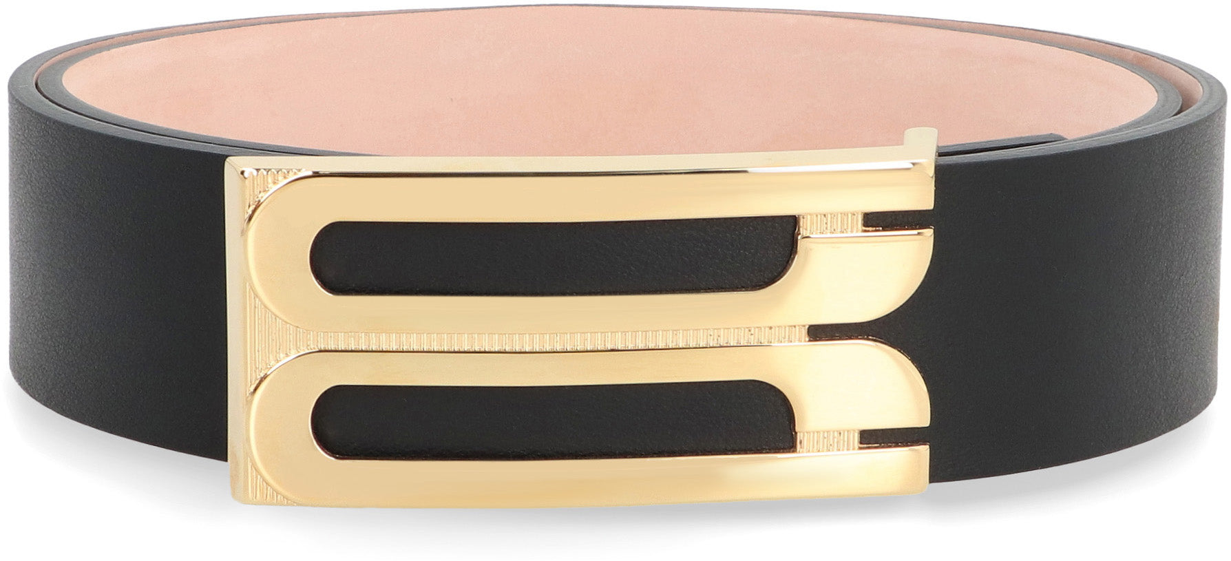 VICTORIA BECKHAM Logo Buckle Leather Belt - 4 cm Height