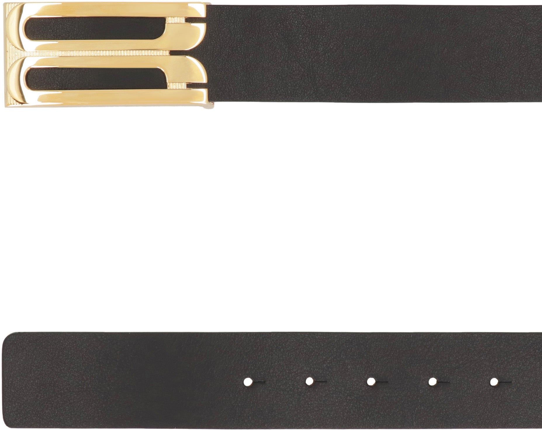 VICTORIA BECKHAM Logo Buckle Leather Belt - 4 cm Height