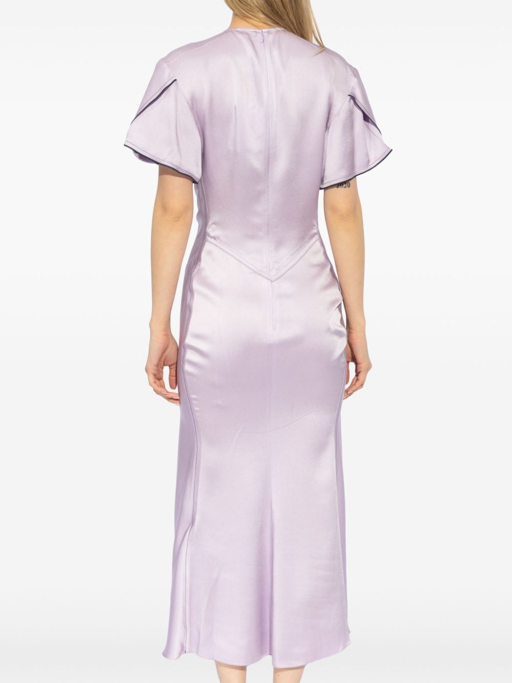 VICTORIA BECKHAM Gathered Neck Mini Dress
