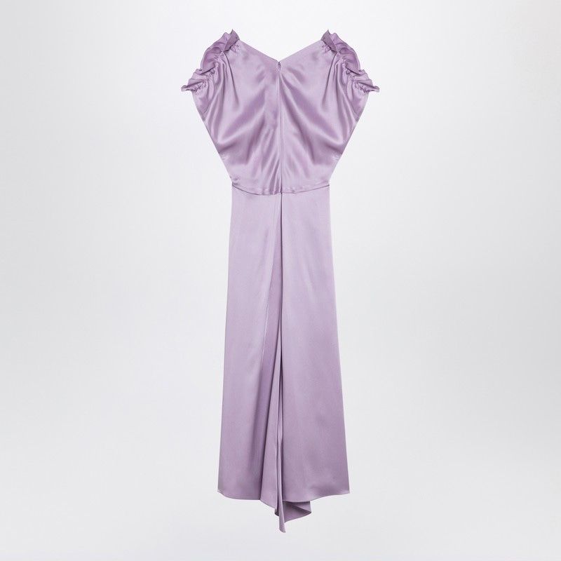 VICTORIA BECKHAM Elegant Midi Dress with Ruffle Details for Women