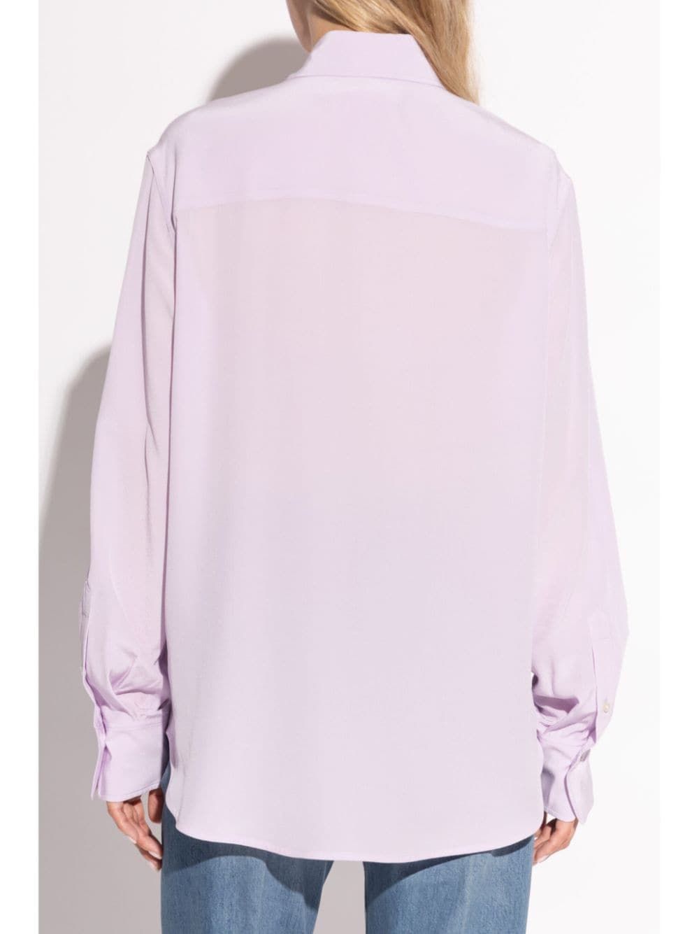 VICTORIA BECKHAM Asymmetric Ruffle Mini Blouse