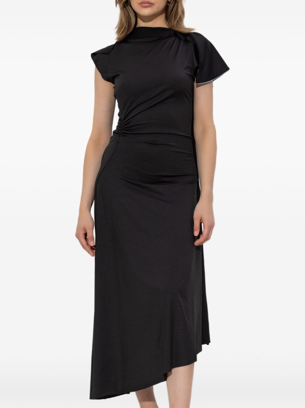 VICTORIA BECKHAM Asymmetrical Draped Mini Dress