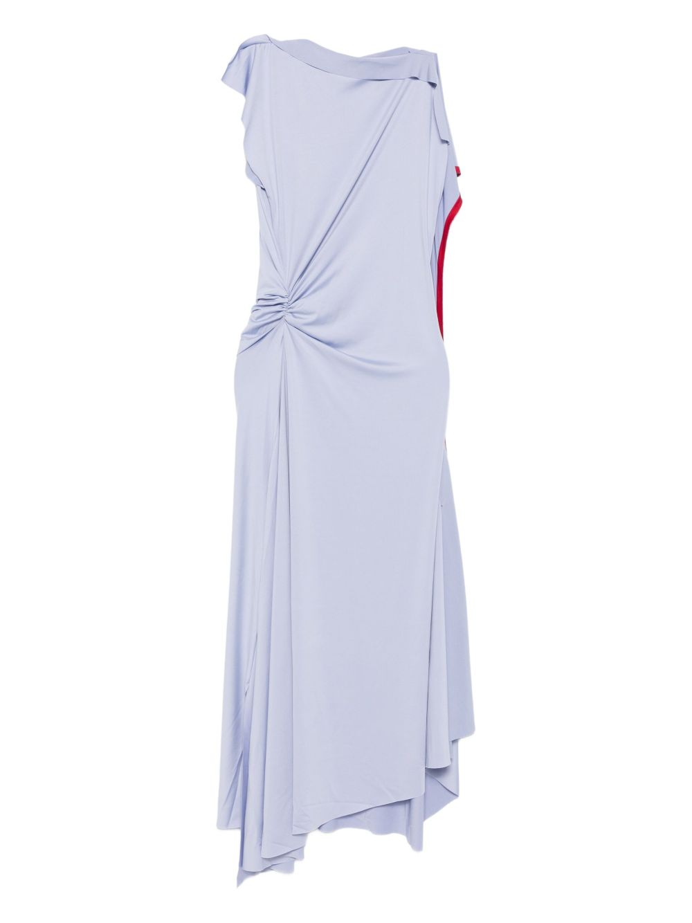 VICTORIA BECKHAM Asymmetrical Midi Dress with Draped Detailing