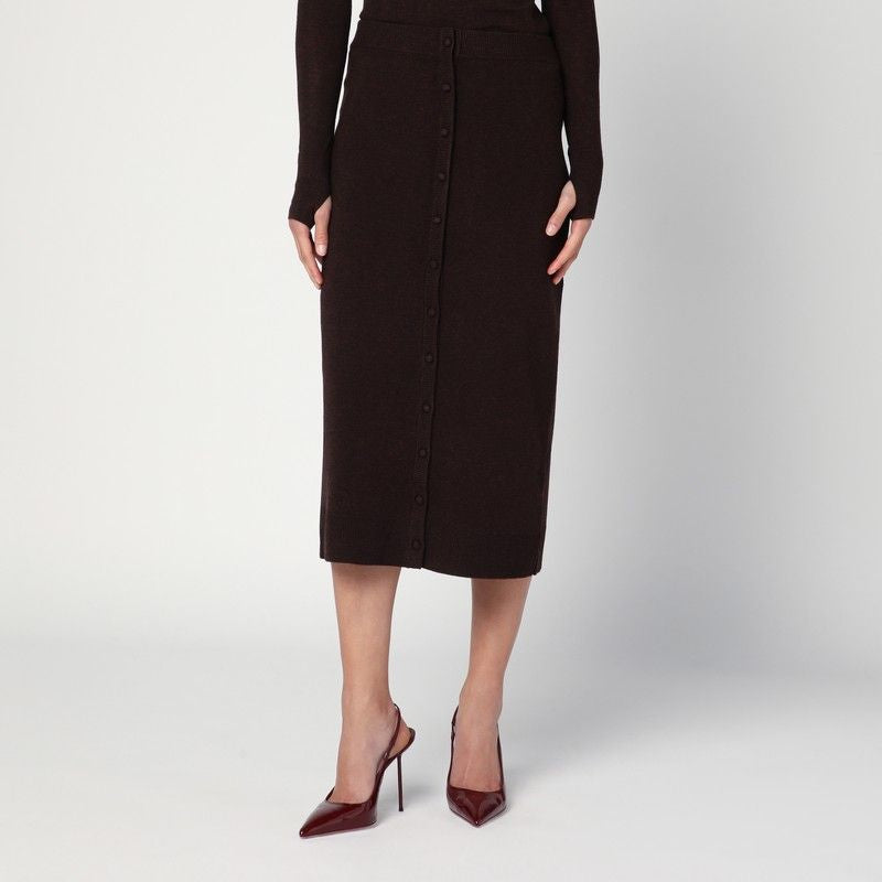 VICTORIA BECKHAM Midi Skirt in Luxe Wool Blend