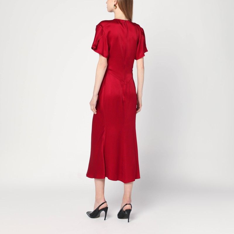 VICTORIA BECKHAM Gathered Waist Midi Dress for Women