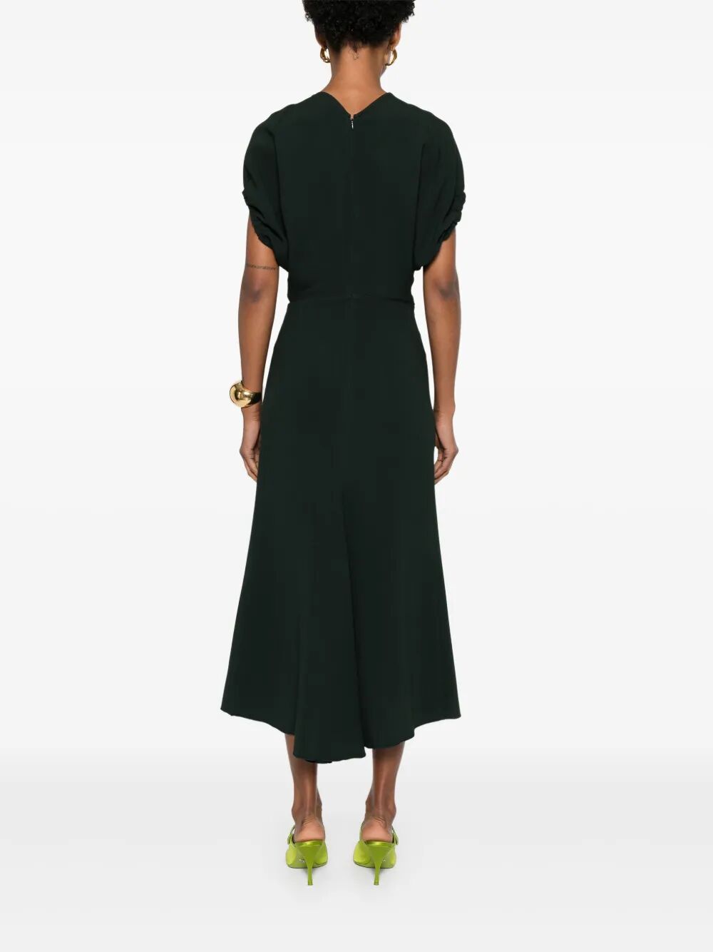 VICTORIA BECKHAM V-Neck Mid-Length Dress