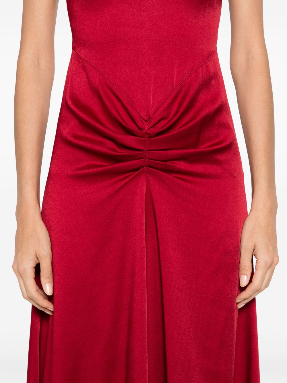 VICTORIA BECKHAM Crew Neck Mini Dress with Concealed Zip
