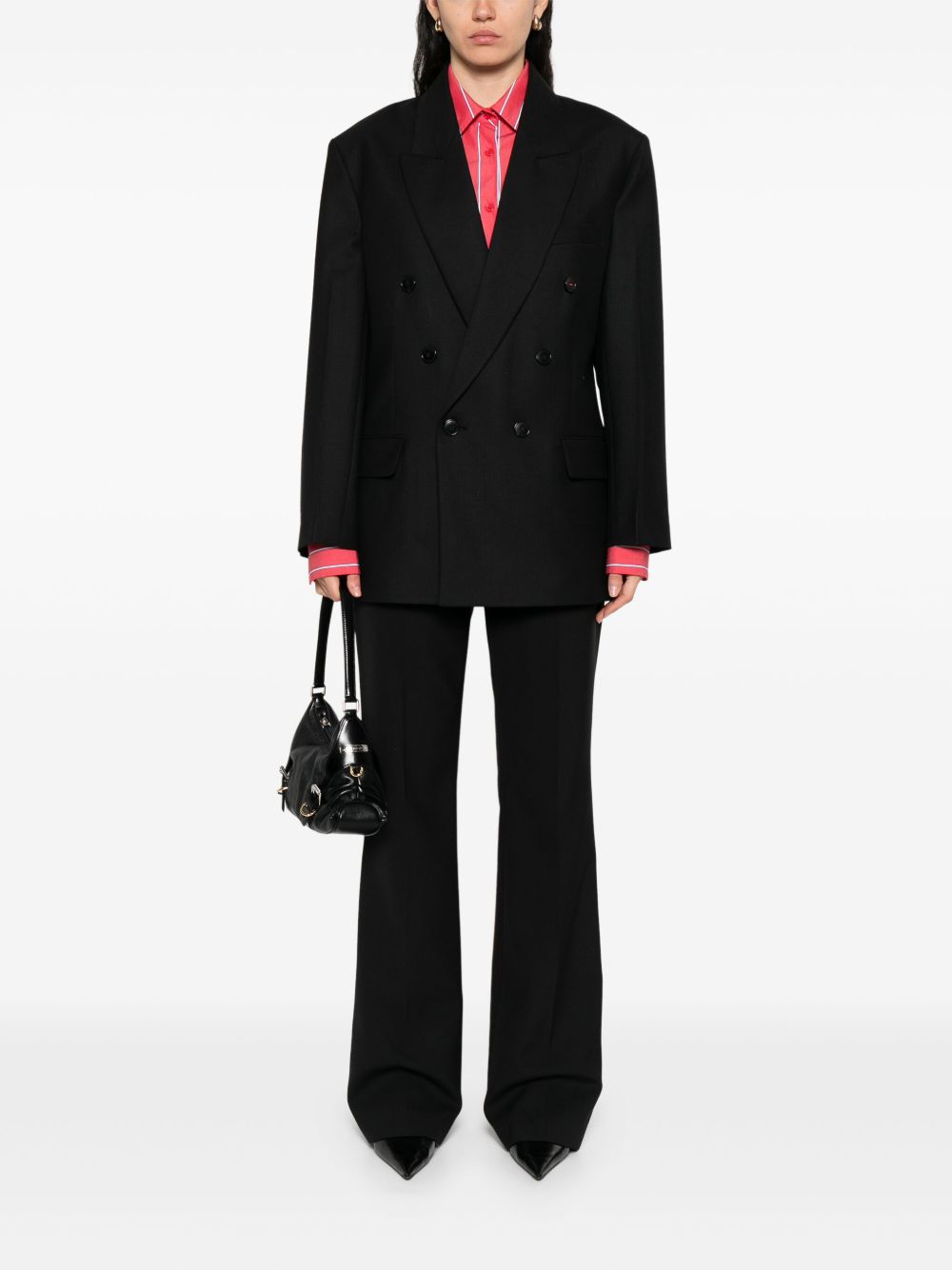 VICTORIA BECKHAM Double-Breasted Wool Blend Jacket