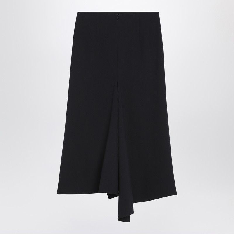 VICTORIA BECKHAM Asymmetrical Wool Blend Mini Skirt