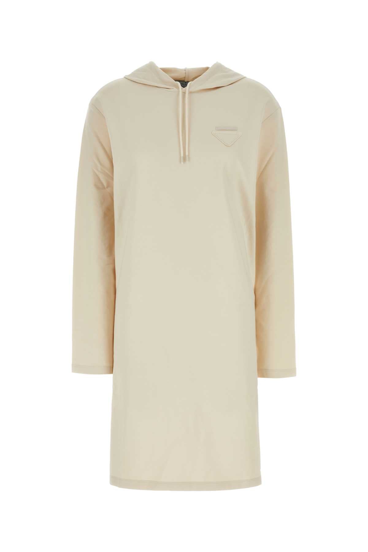 PRADA Mini Stretch Cotton Sweatshirt Dress