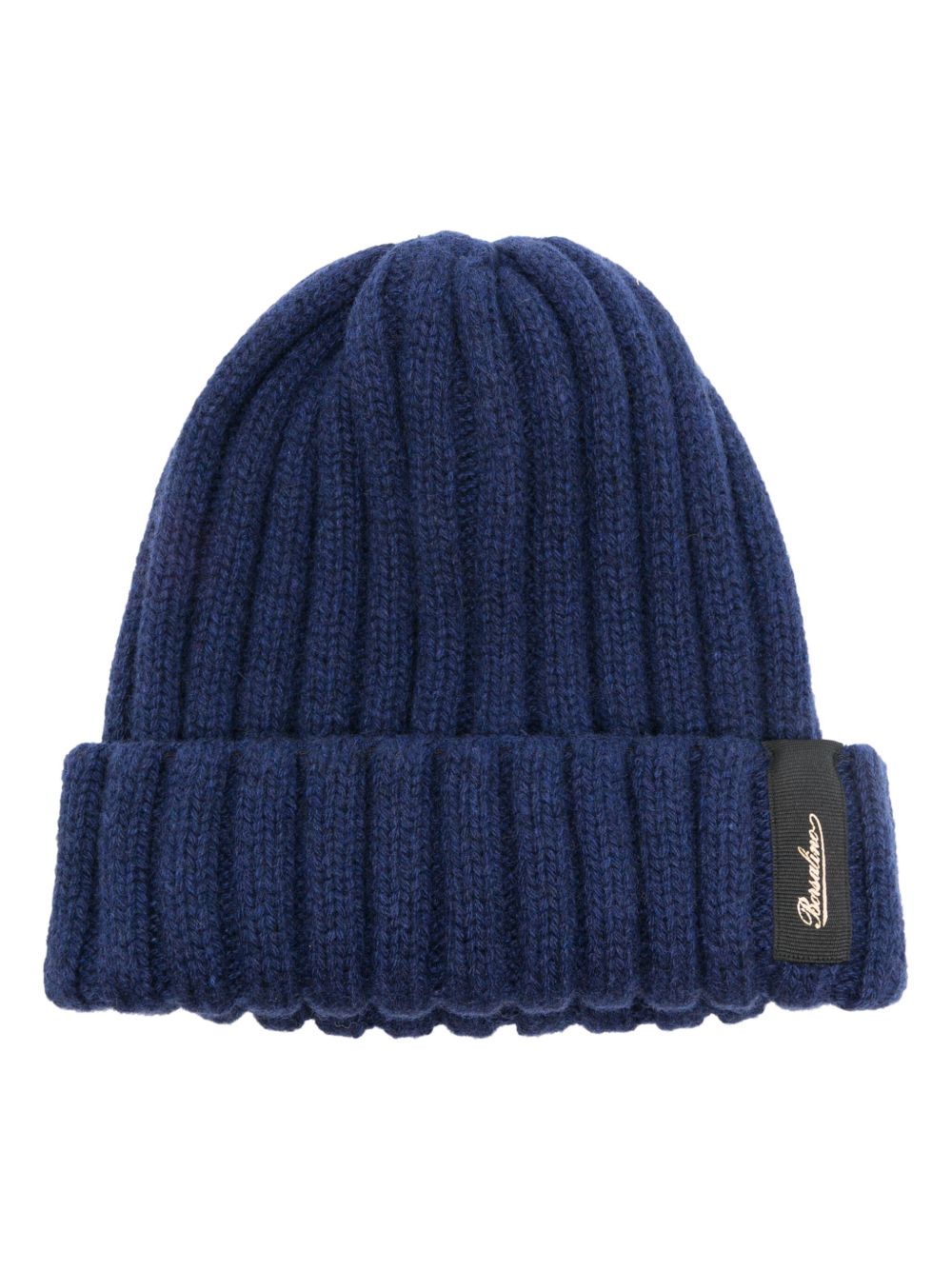 BORSALINO Cashmere Beanie with Ribbed Knit