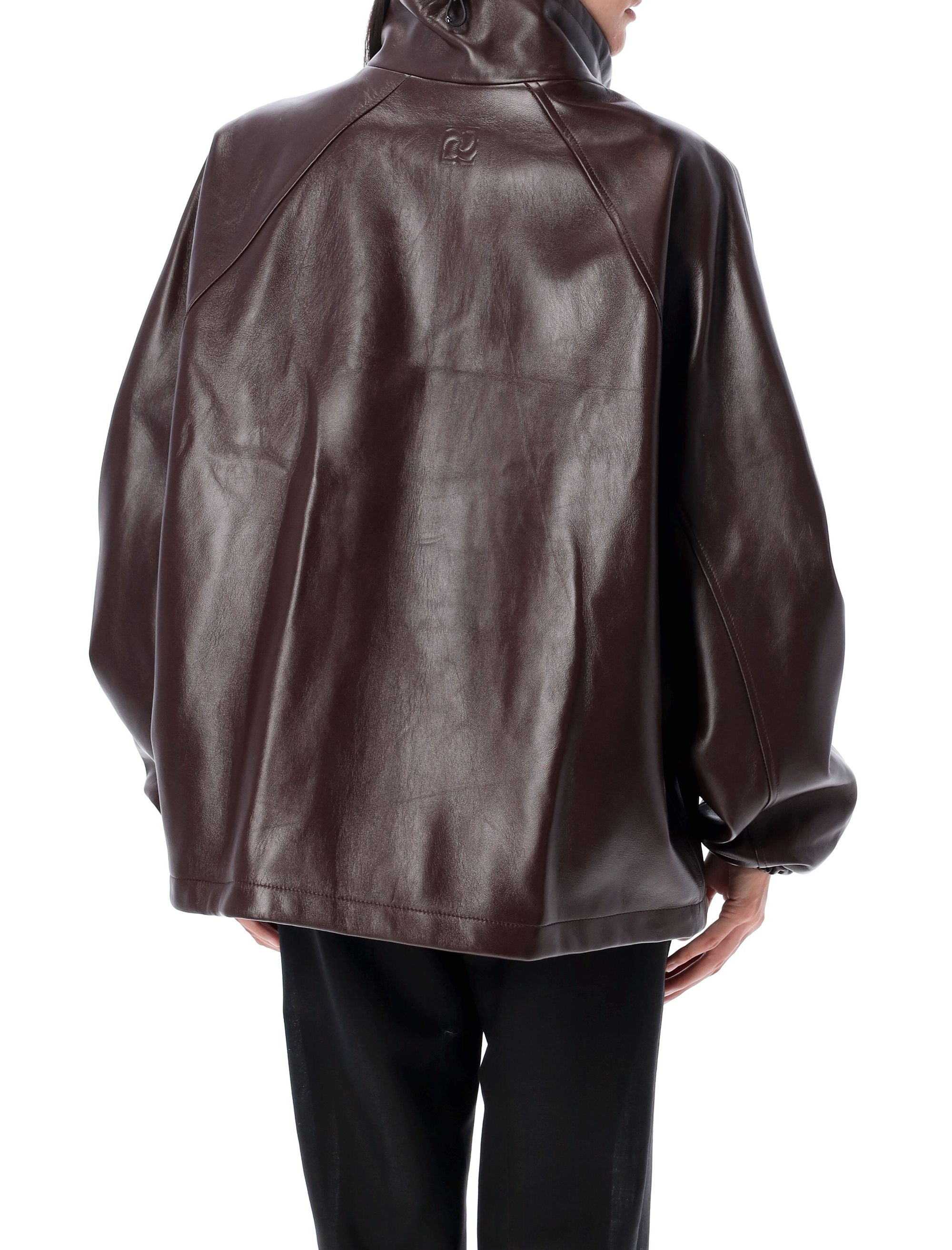 MAGDA BUTRYM Oversized Leather Bomber Jacket - Women’s Size 36