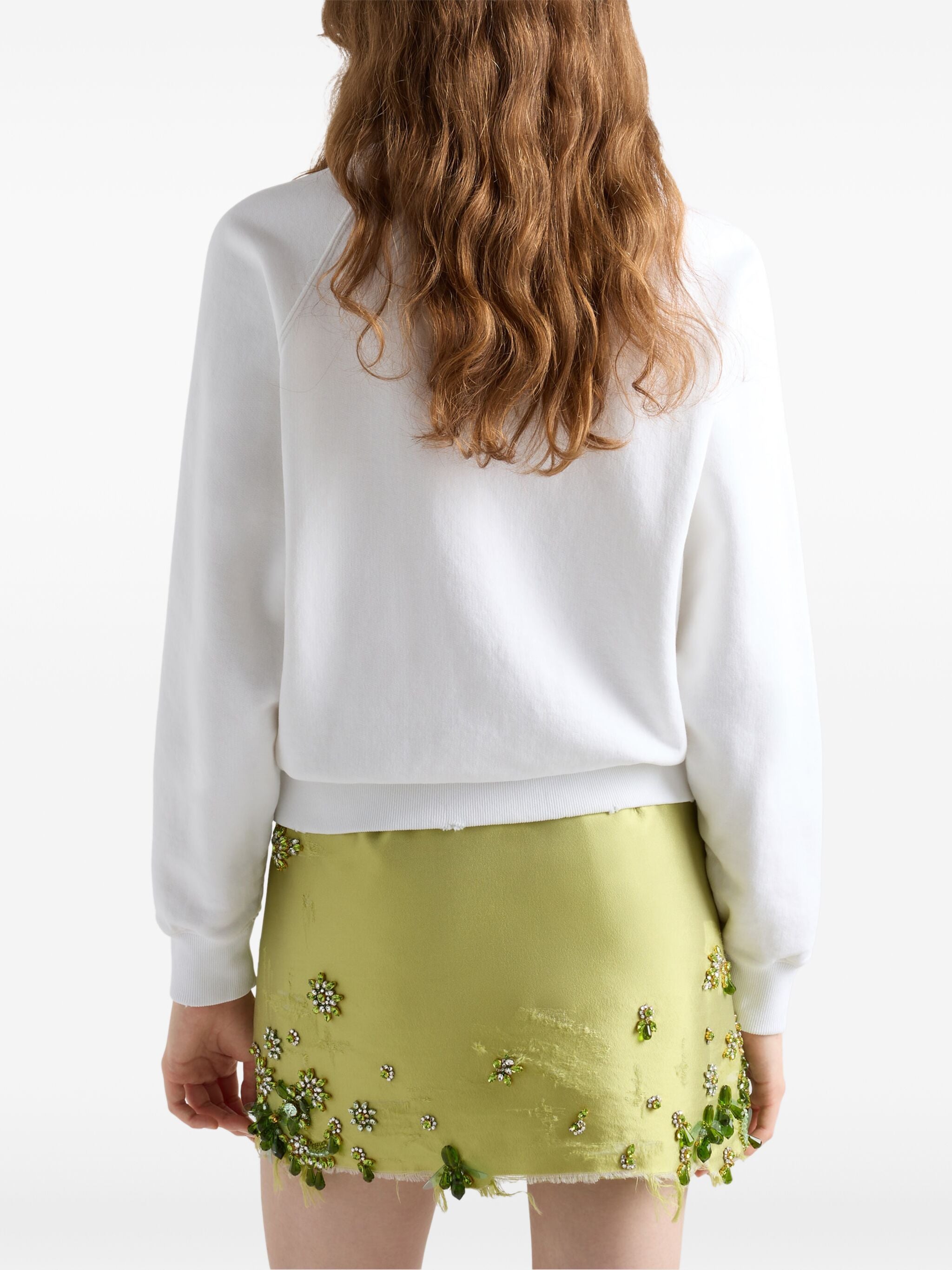 PRADA Women's Mini Leather Sweatshirt