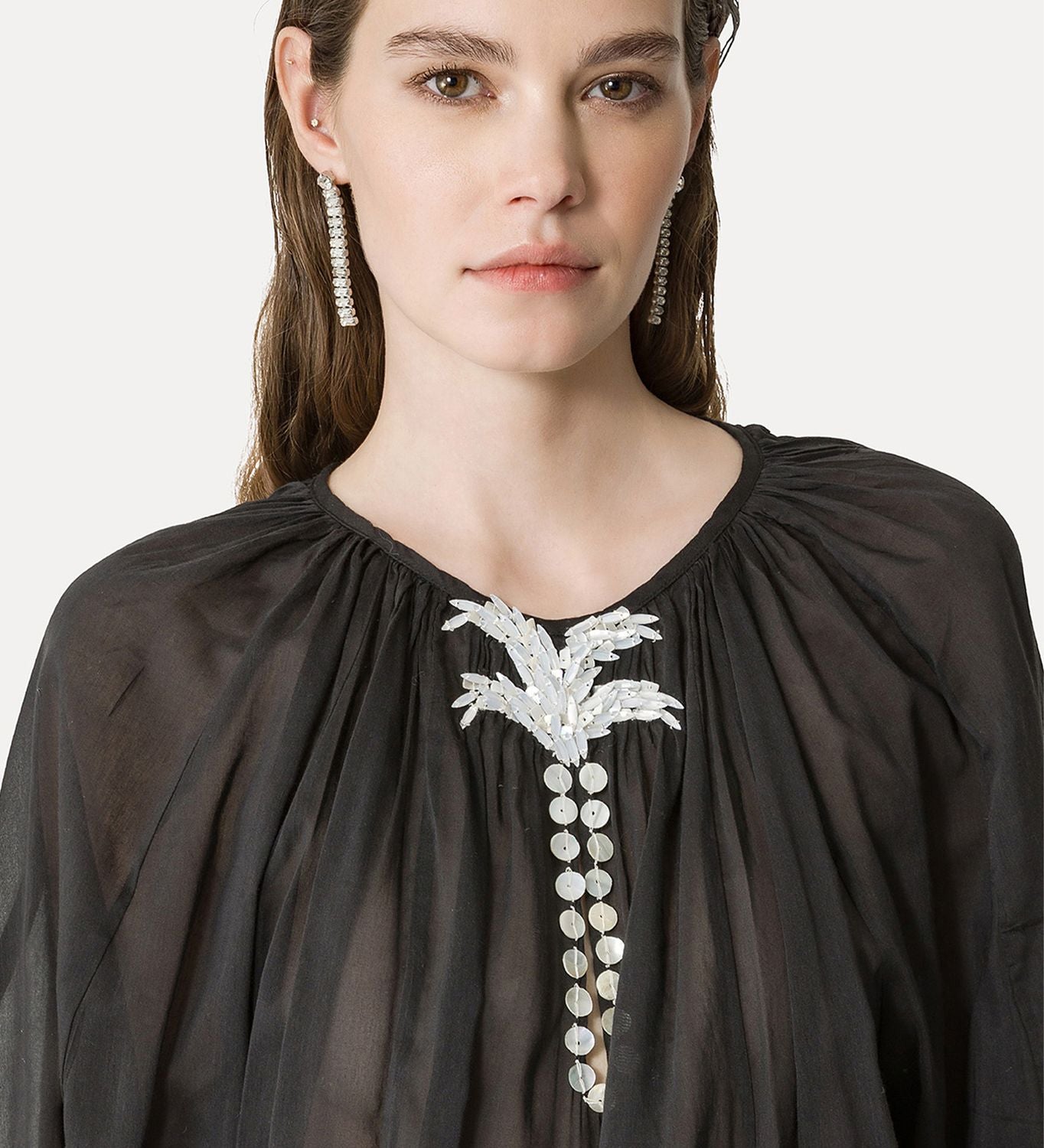 FORTE FORTE Pearl Suite Embroidery Mini Top