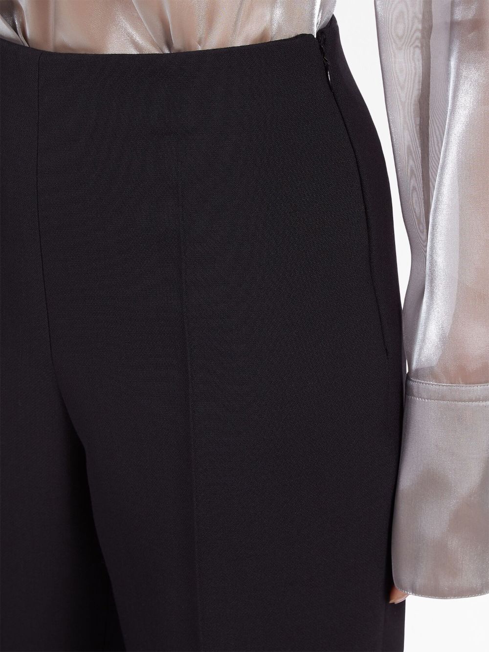 Ferragamo High Waist Straight-Leg Wool Trousers
