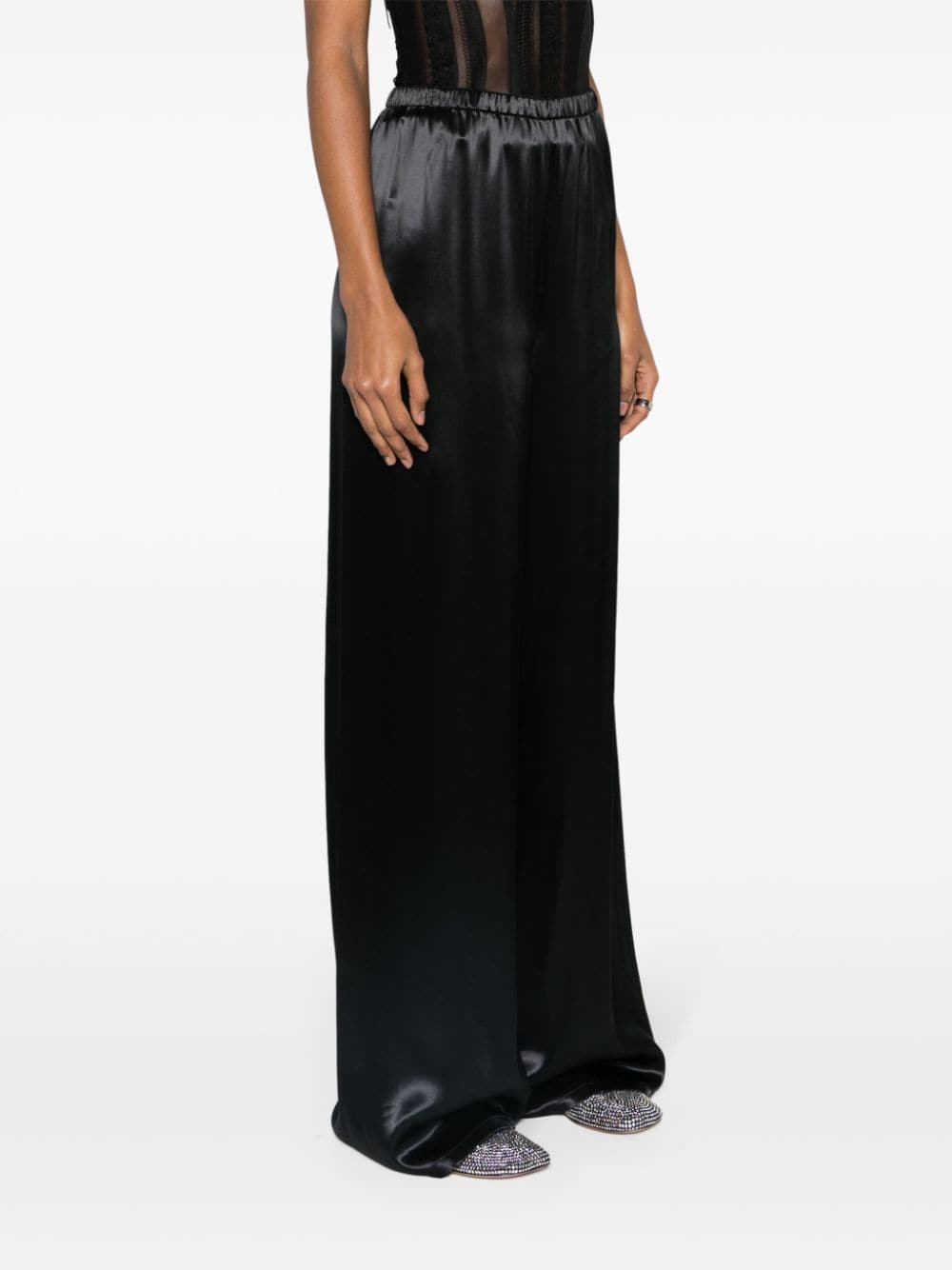 Ferragamo High-Waisted Wide Leg Trousers for Women