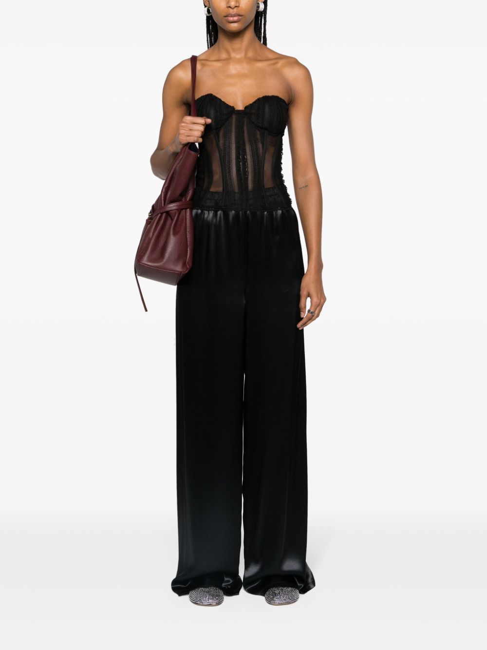 Ferragamo High-Waisted Wide Leg Trousers for Women