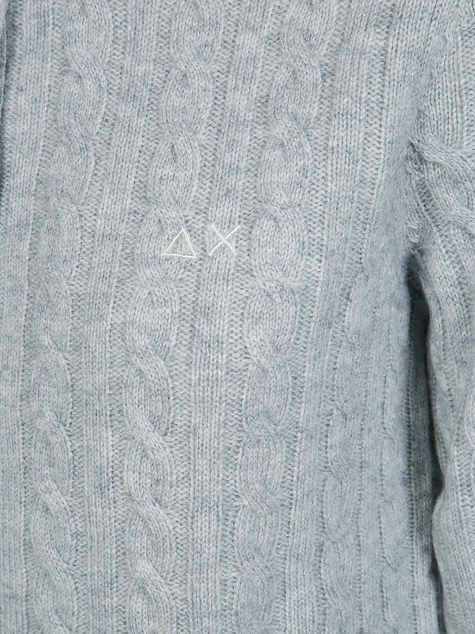 SUN 68 Men's Round Neck Cable Knit Cardigan