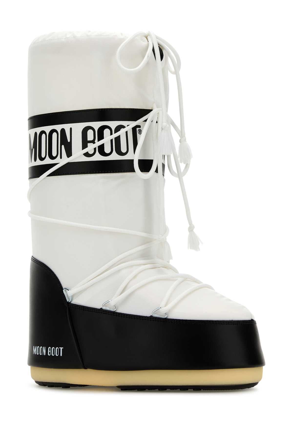 MOON BOOT Two-Tone Nylon and Synthetic Leather Icon Boots