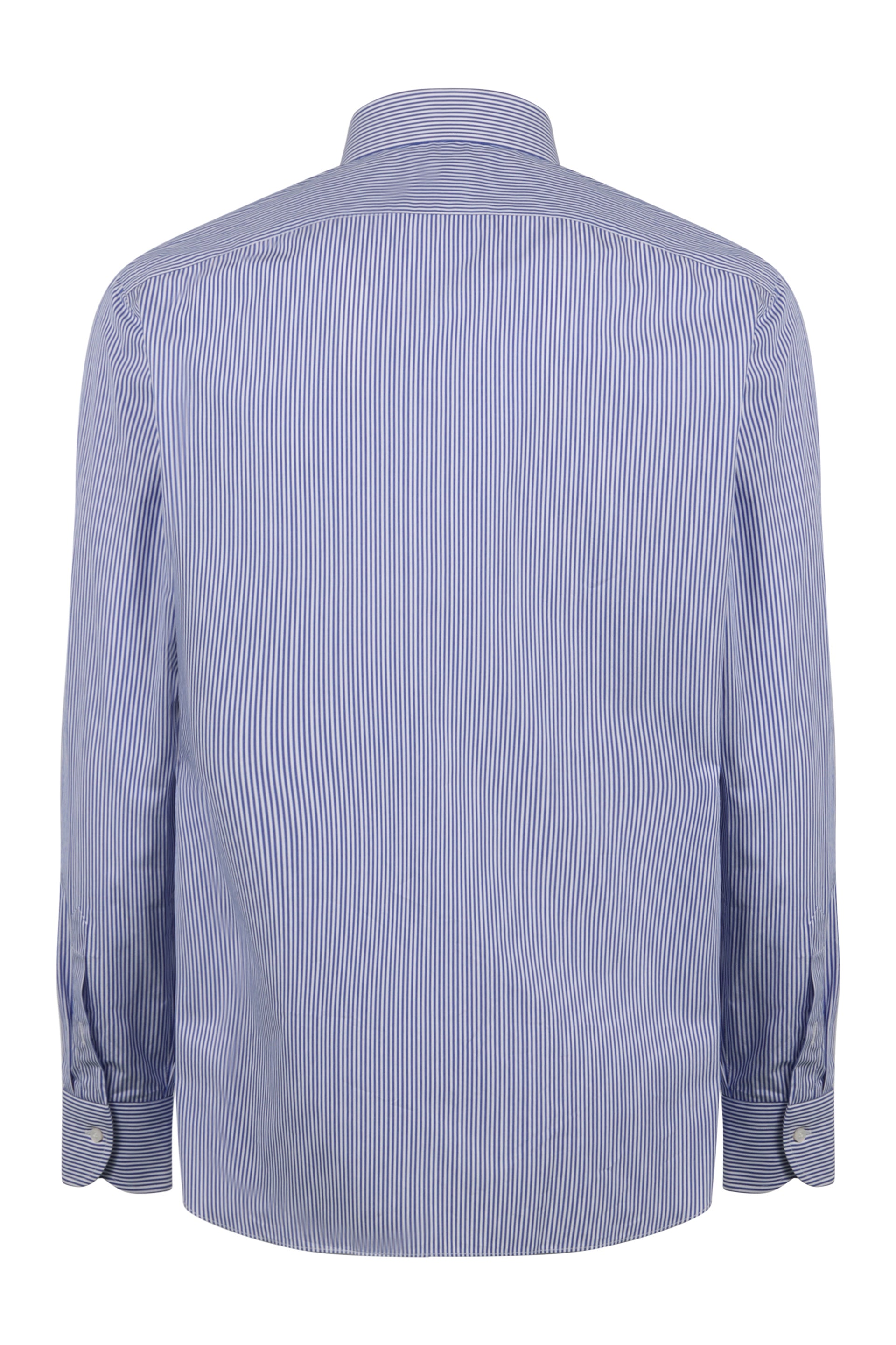 BORRIELLO Classic Striped Cotton Poplin Shirt - Men's