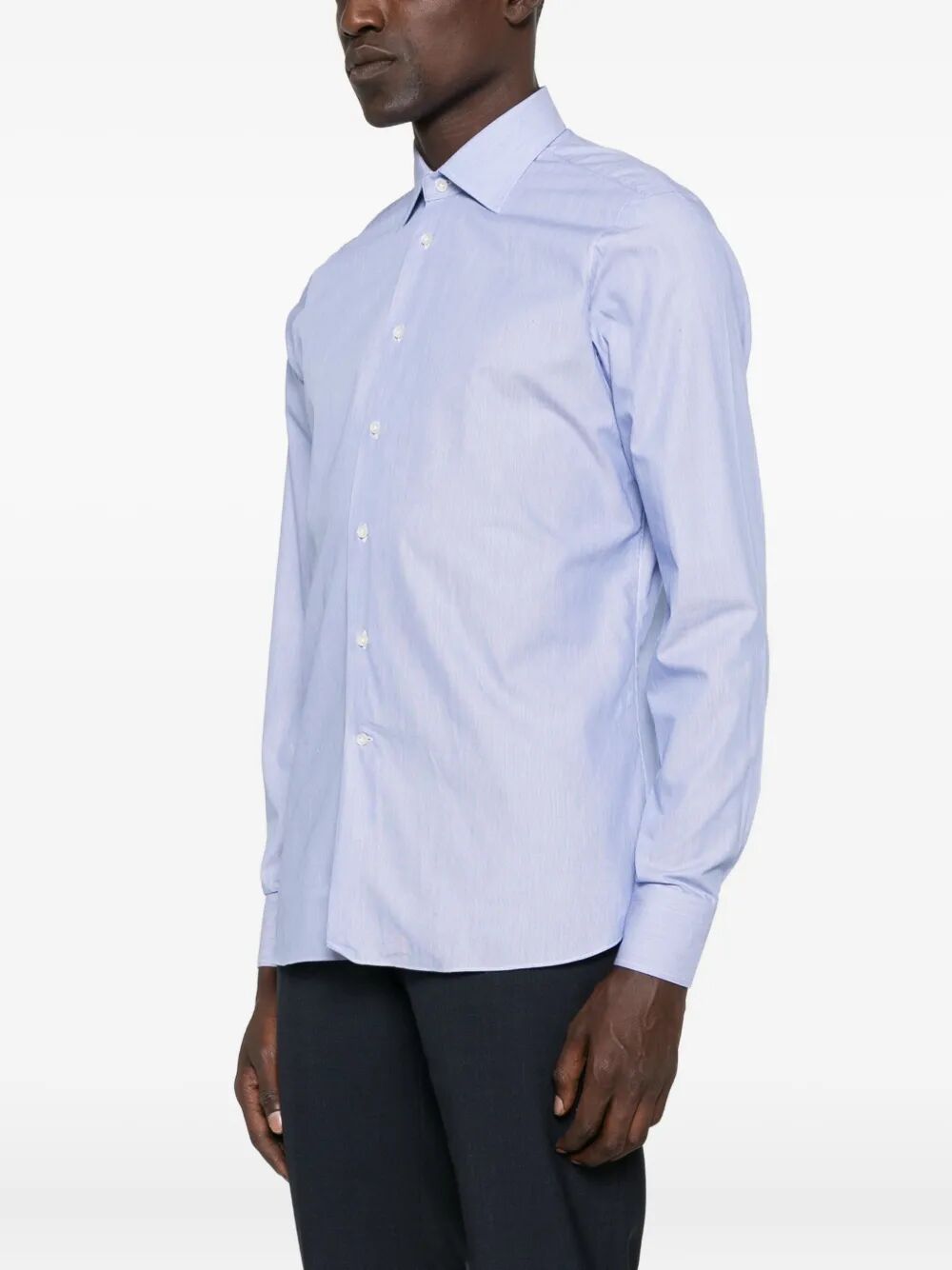 BORRIELLO Thin Striped Cotton Shirt - Fall/Winter 2025