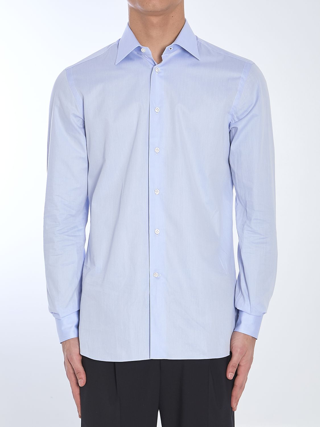 BORRIELLO Classic Cotton Poplin Shirt for Men - Size 40