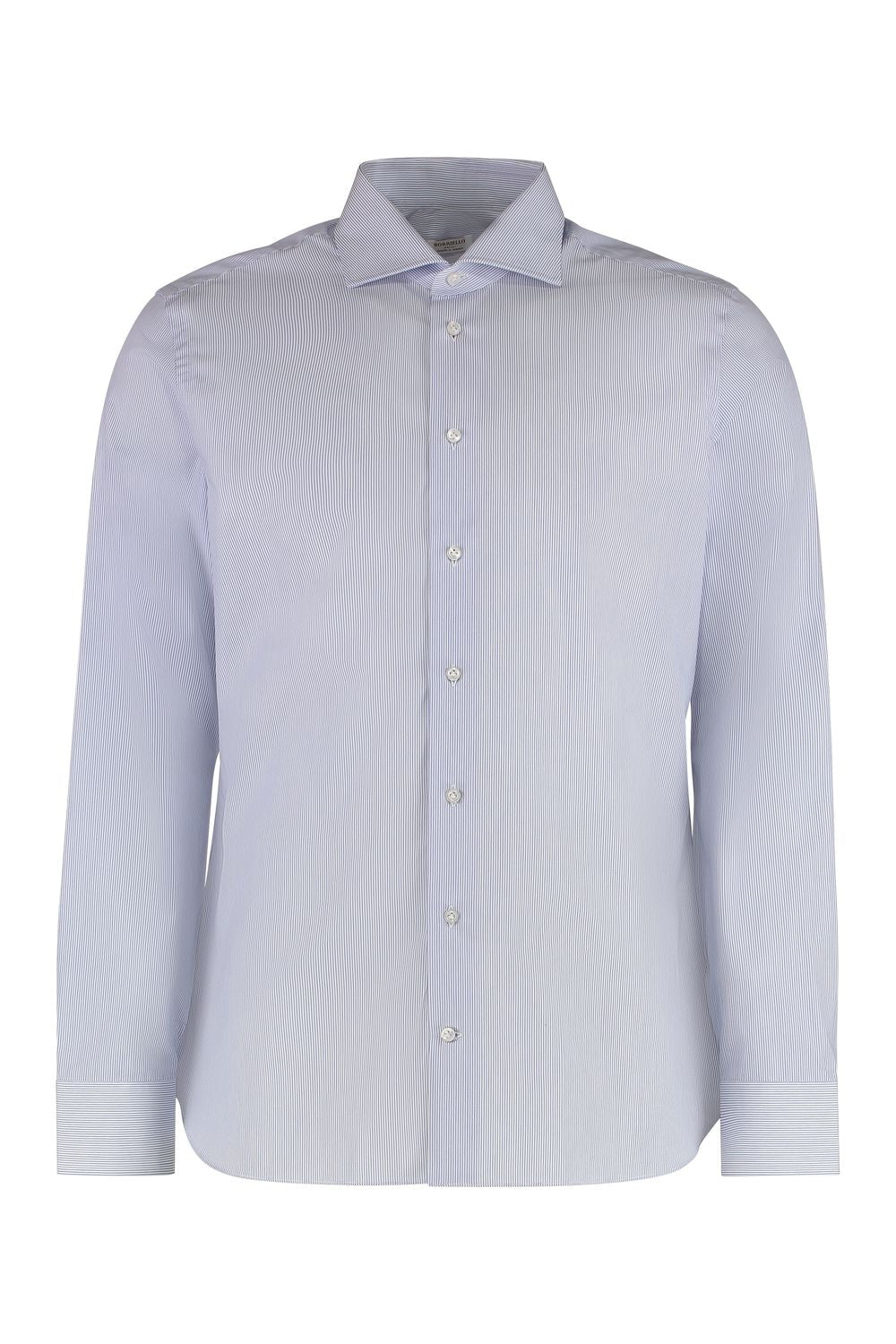 BORRIELLO Classic Stripe Cotton Poplin Shirt