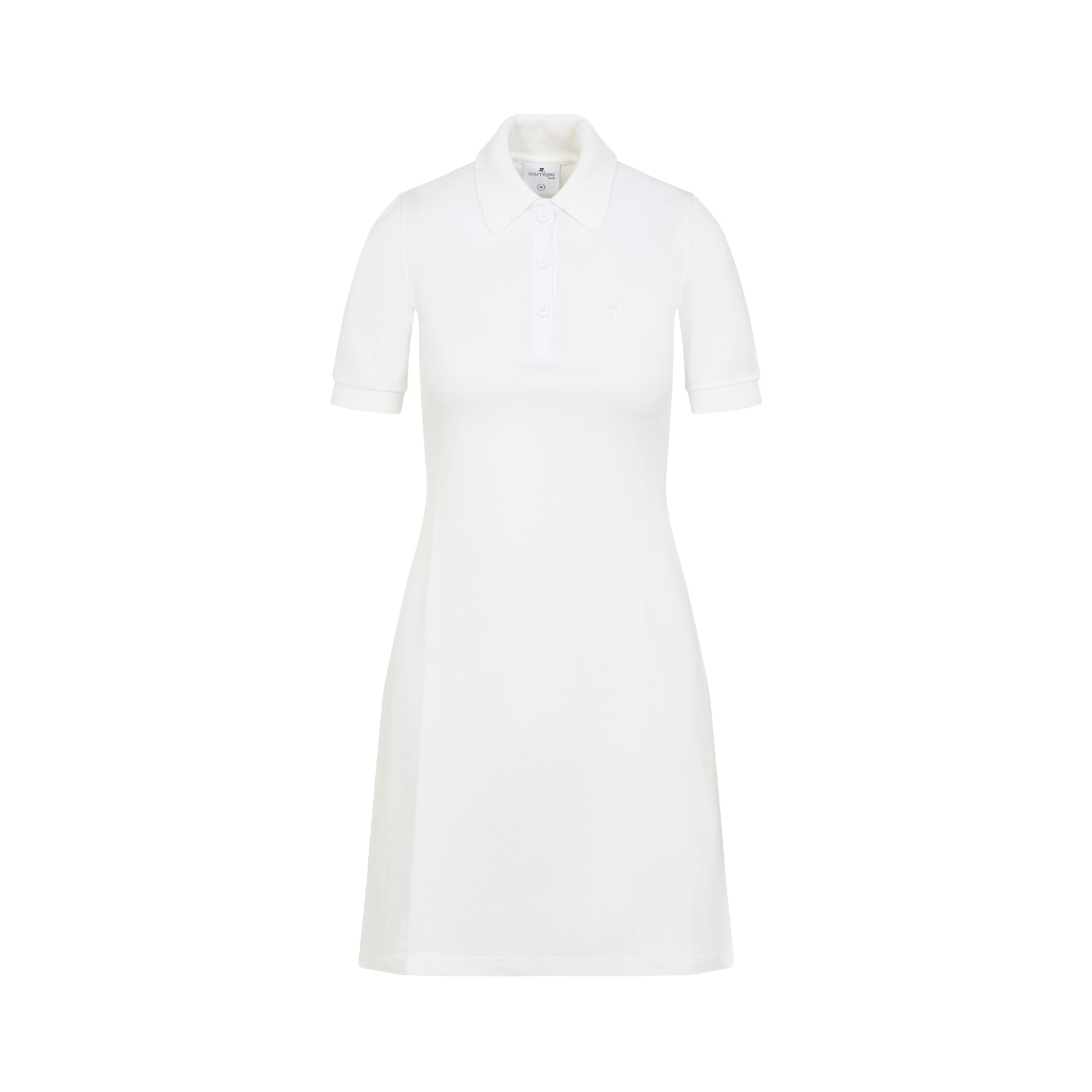 COURREGES Men's Cotton Piqué Mini Polo Dress