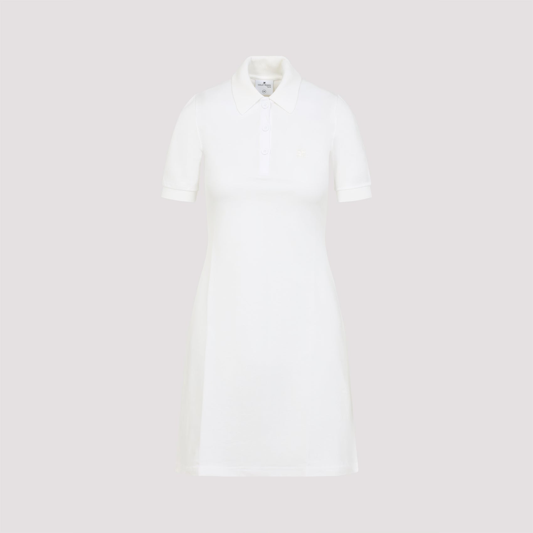 COURREGES Men's Cotton Piqué Mini Polo Dress