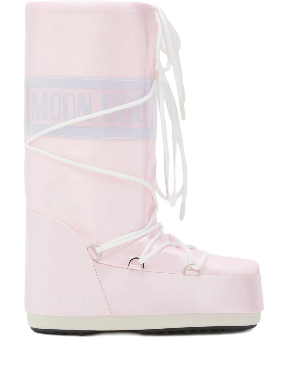 MOON BOOT Lace-Up Boots with Icon Logo Print