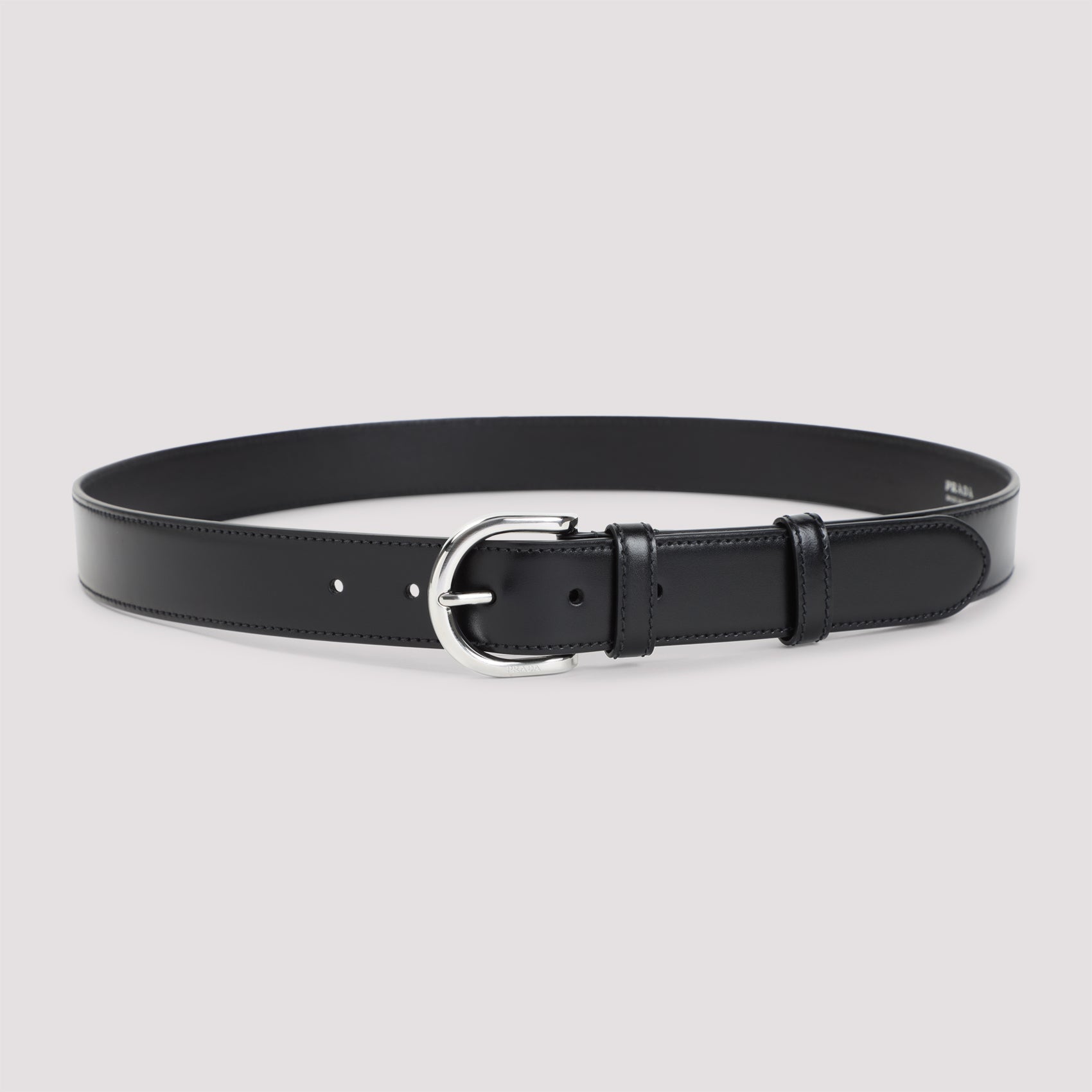 PRADA Premium 100% Leather Belt - H: 3cm