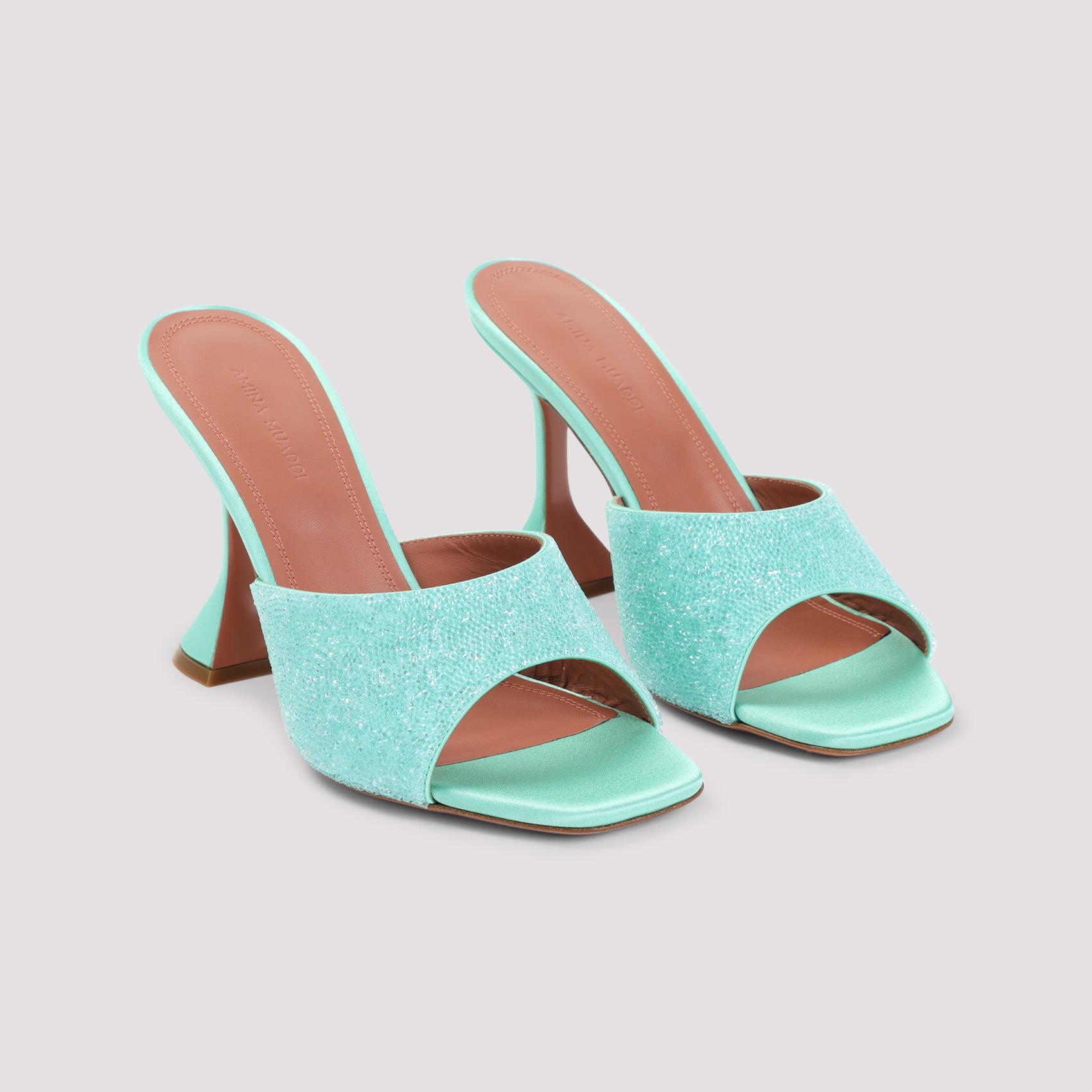 AMINA MUADDI Lupita Crystal Dust 95 Mini Sandals