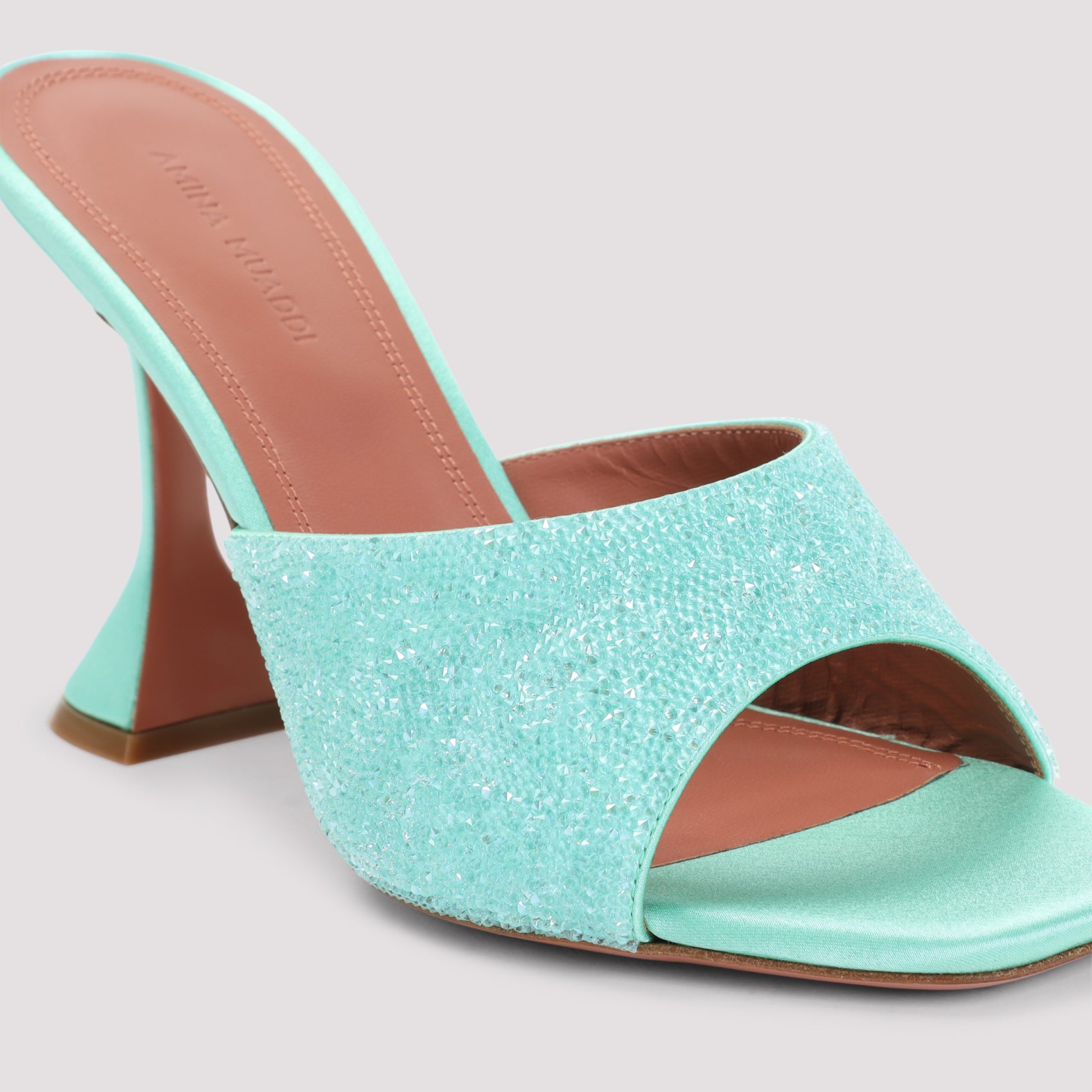 AMINA MUADDI Lupita Crystal Dust 95 Mini Sandals